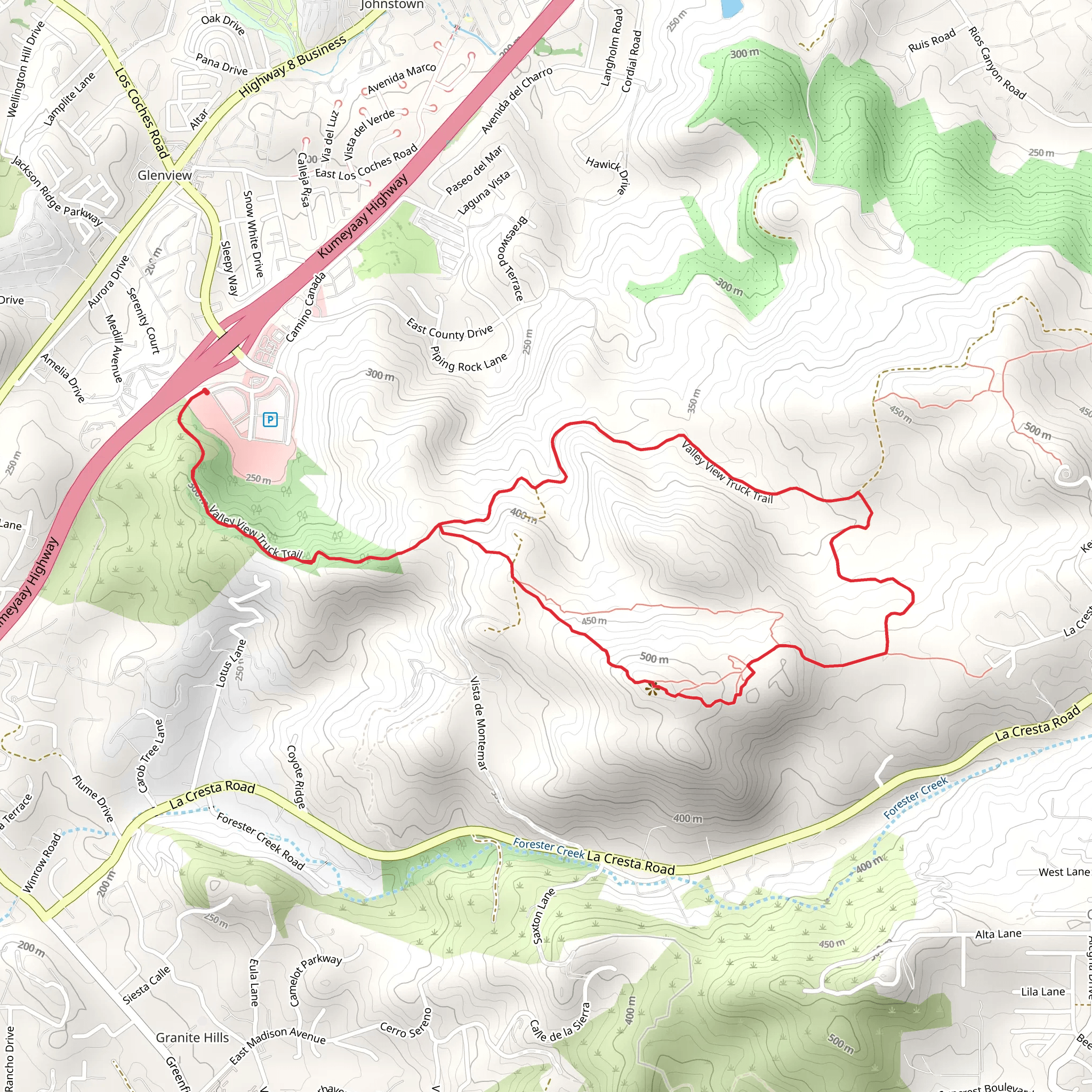 Valley View Truck Loop Trail mobile static map