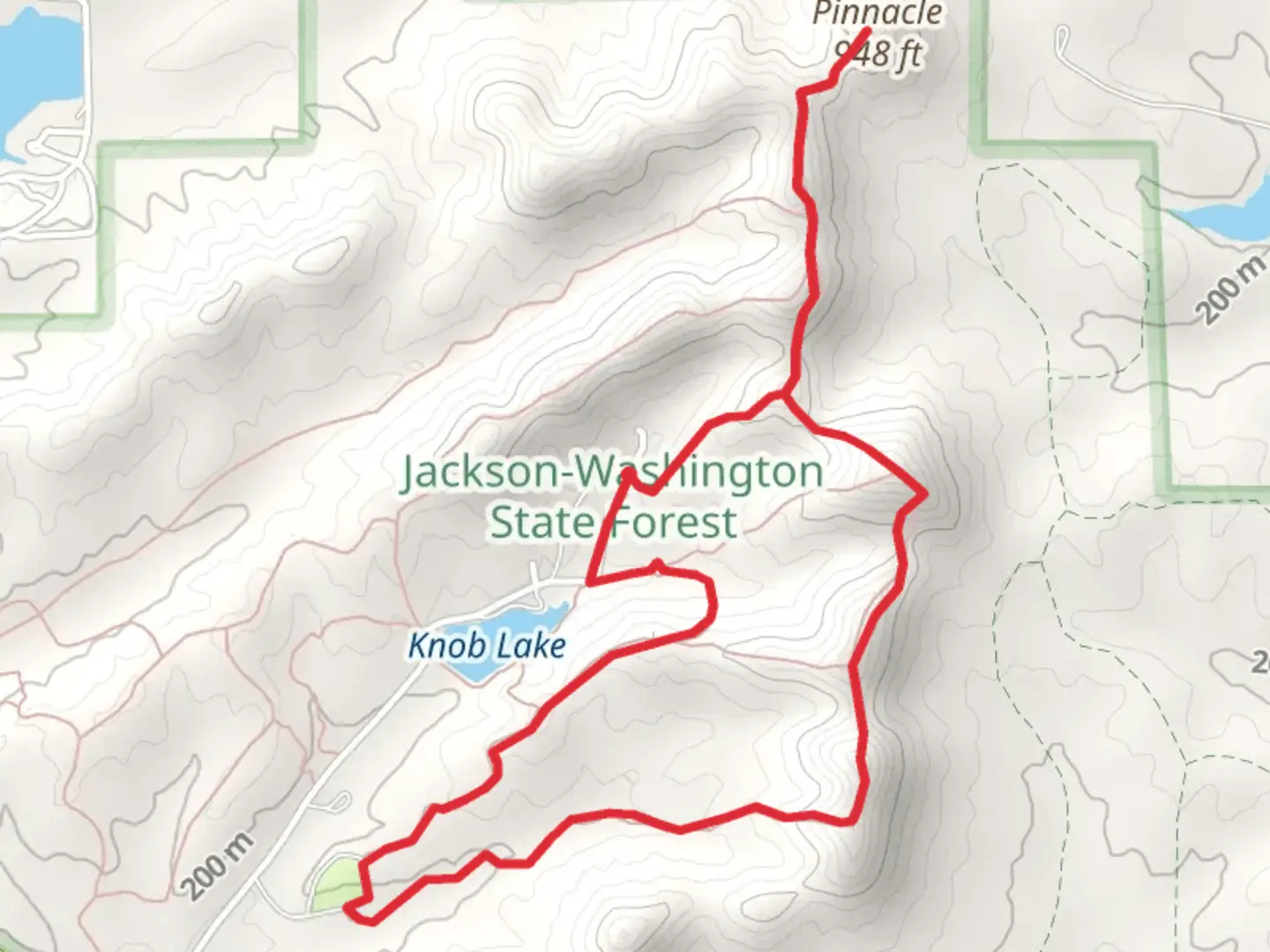 An image depicting the trail Pinnacle Peak and its surrounding area.
