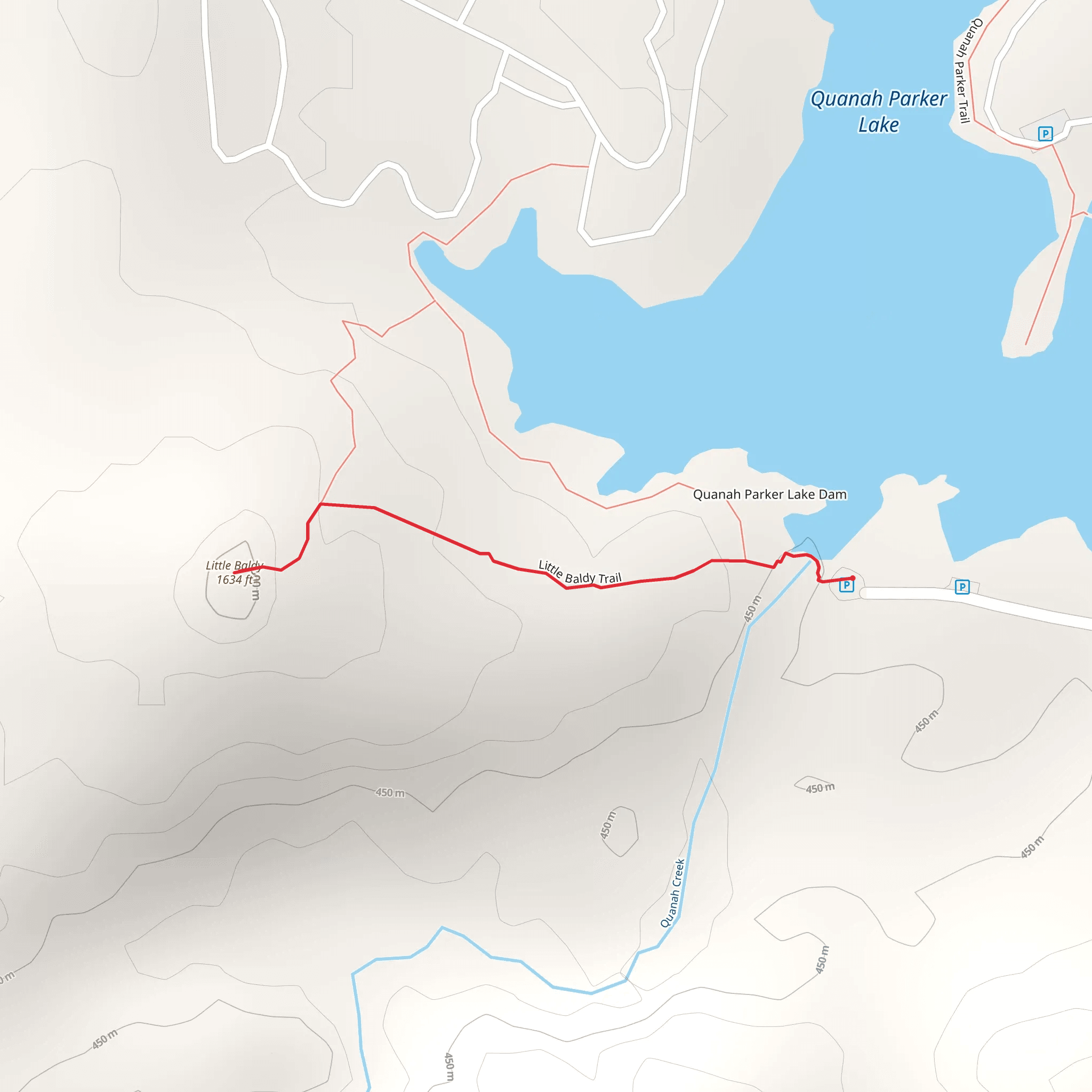 Little Baldy Trail mobile static map