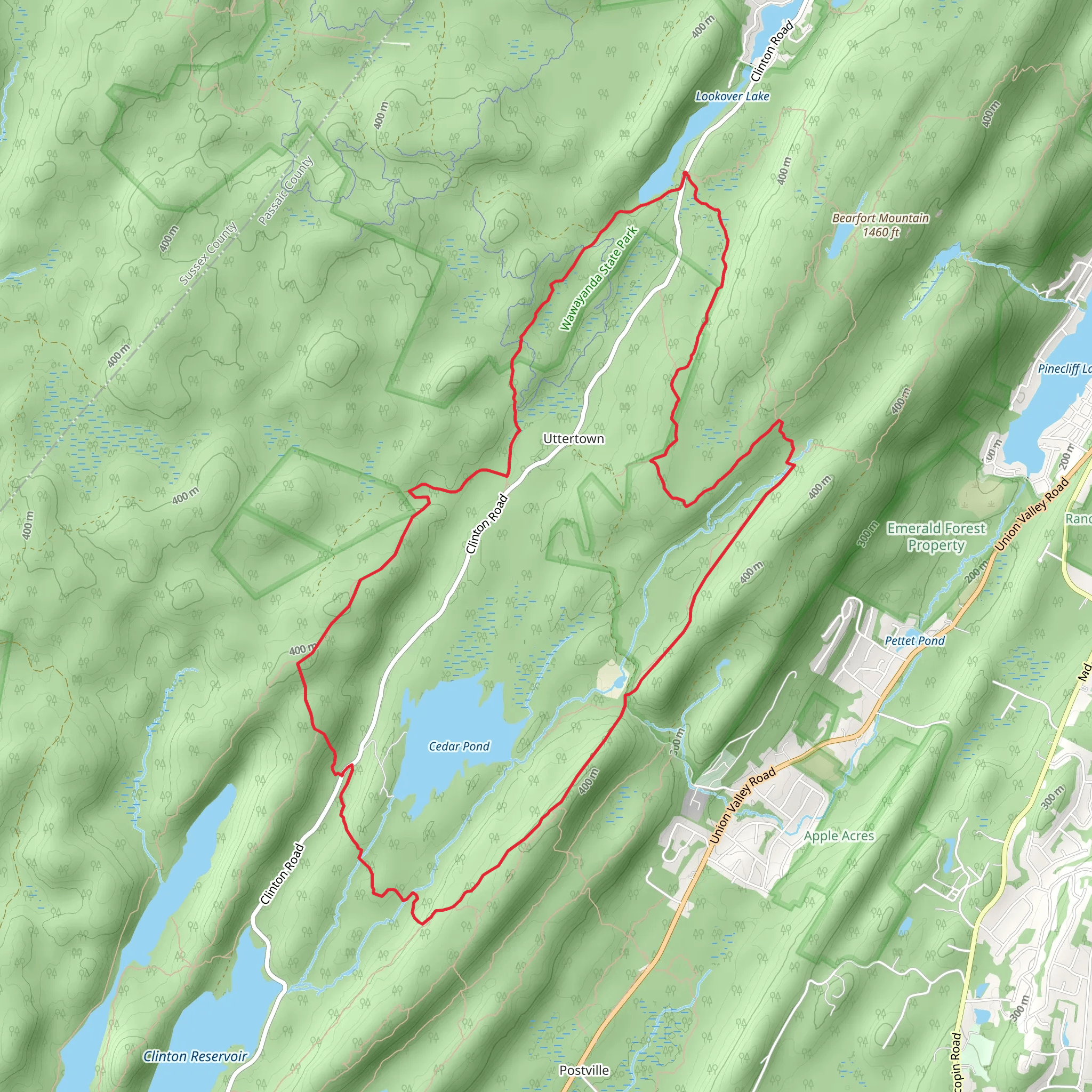 Cedar Pond Loop mobile static map