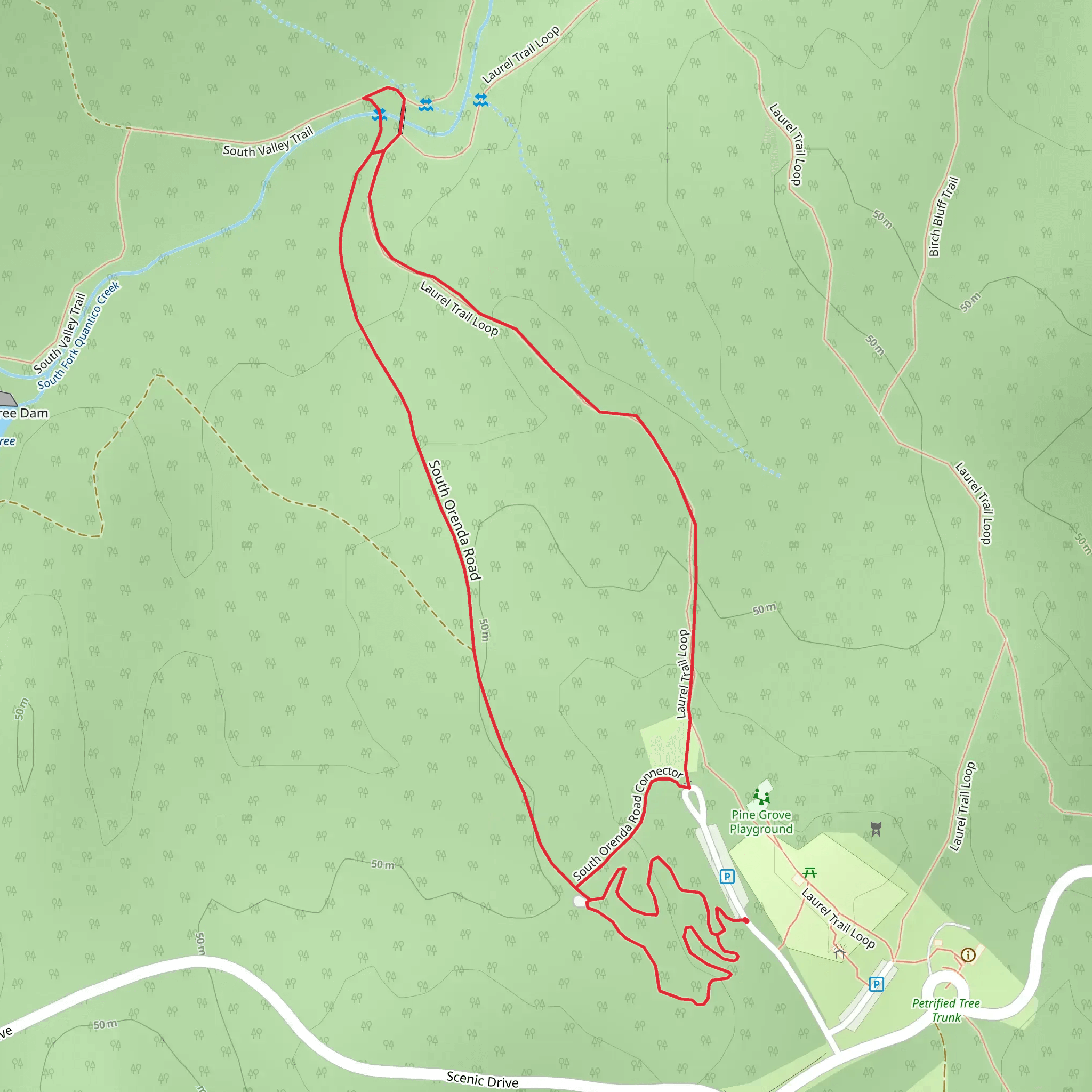 Laurel Trail and South Orenda Road Loop mobile static map