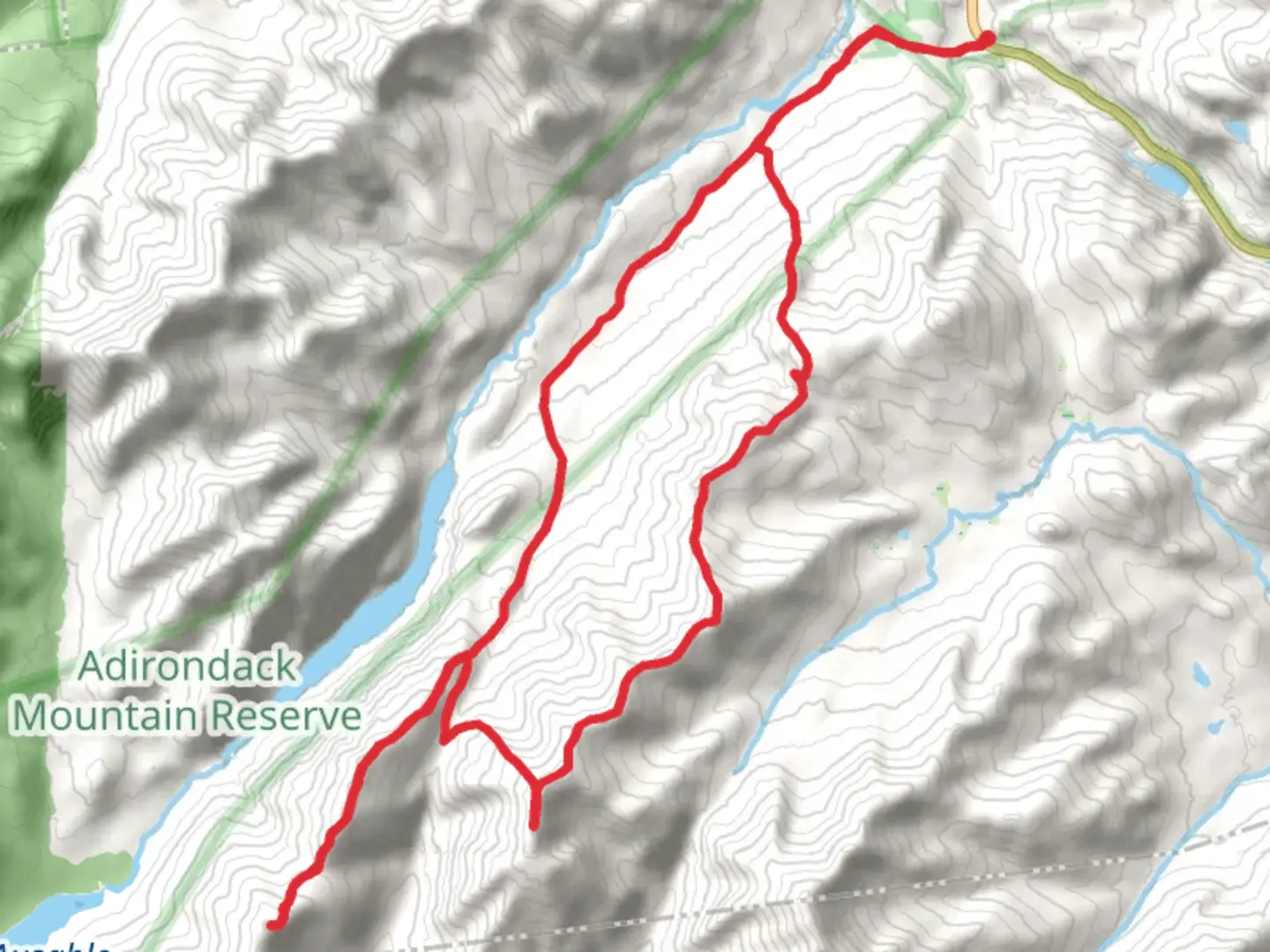 An image depicting the trail Blake Peak and Nippletop Loop and its surrounding area.