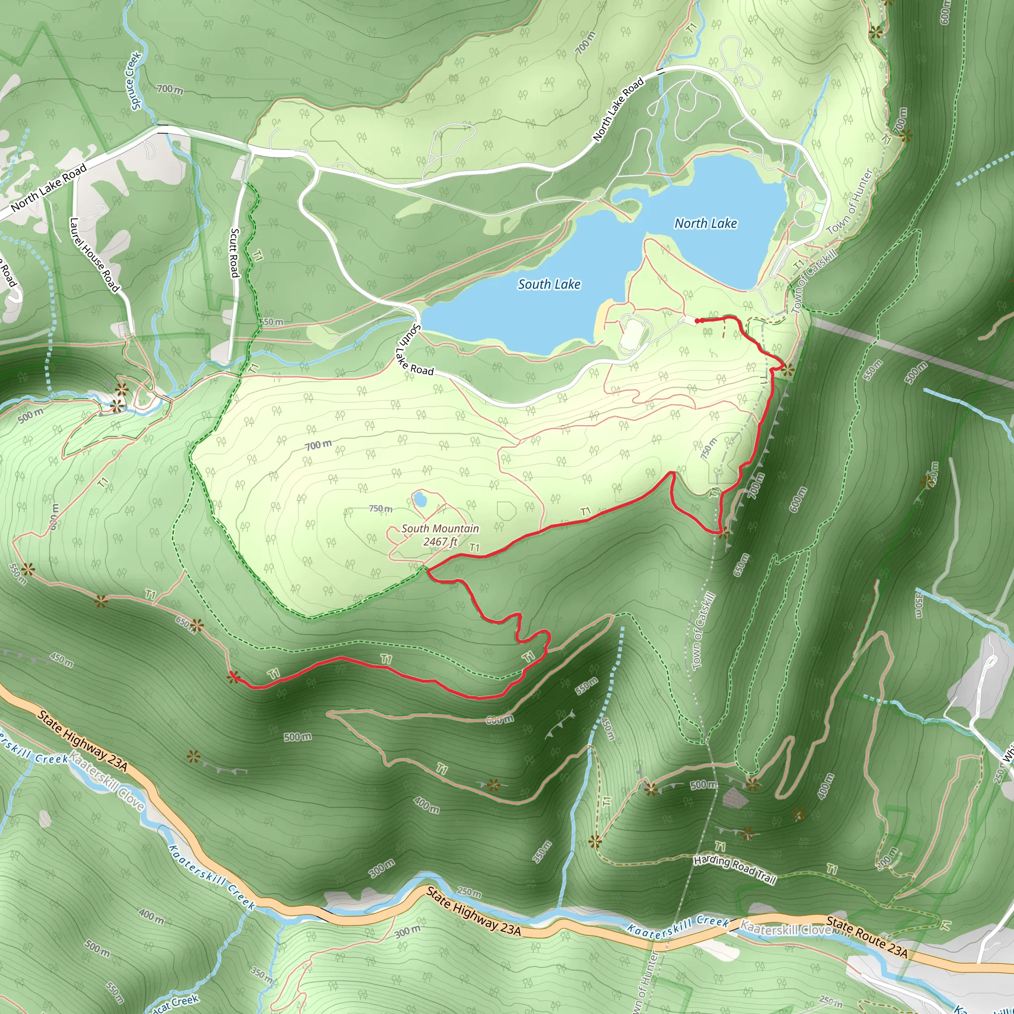 South Mountain Escarpment Trail mobile static map
