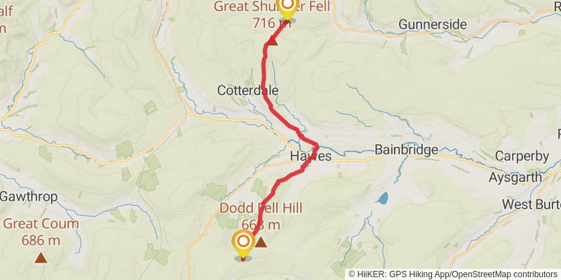 Skipton Loop via Pennine Way stage 7 Map