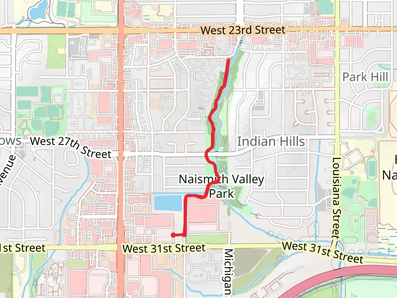 Walk beside Naismith Creek