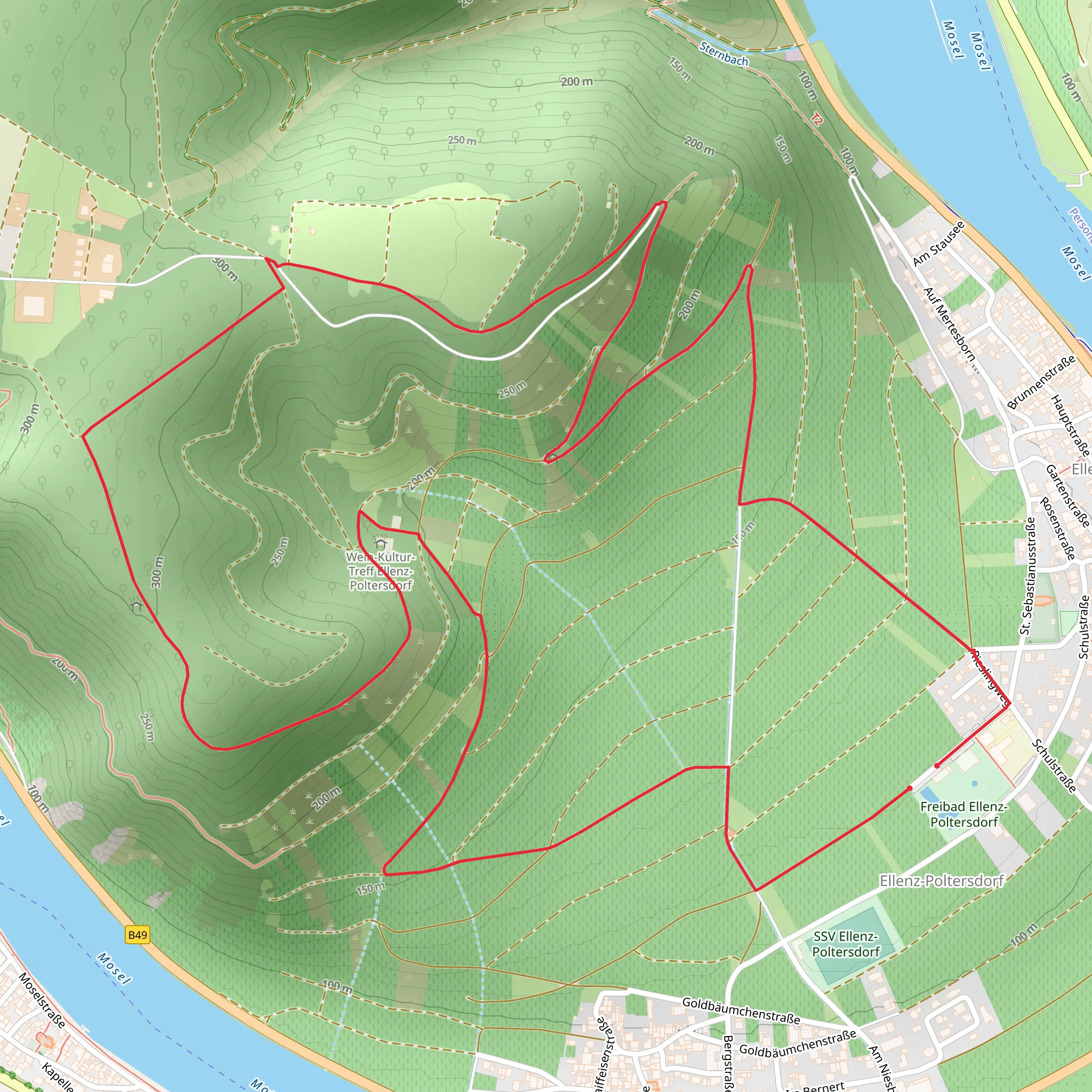 Ellenz and Altarberg Loop mobile static map