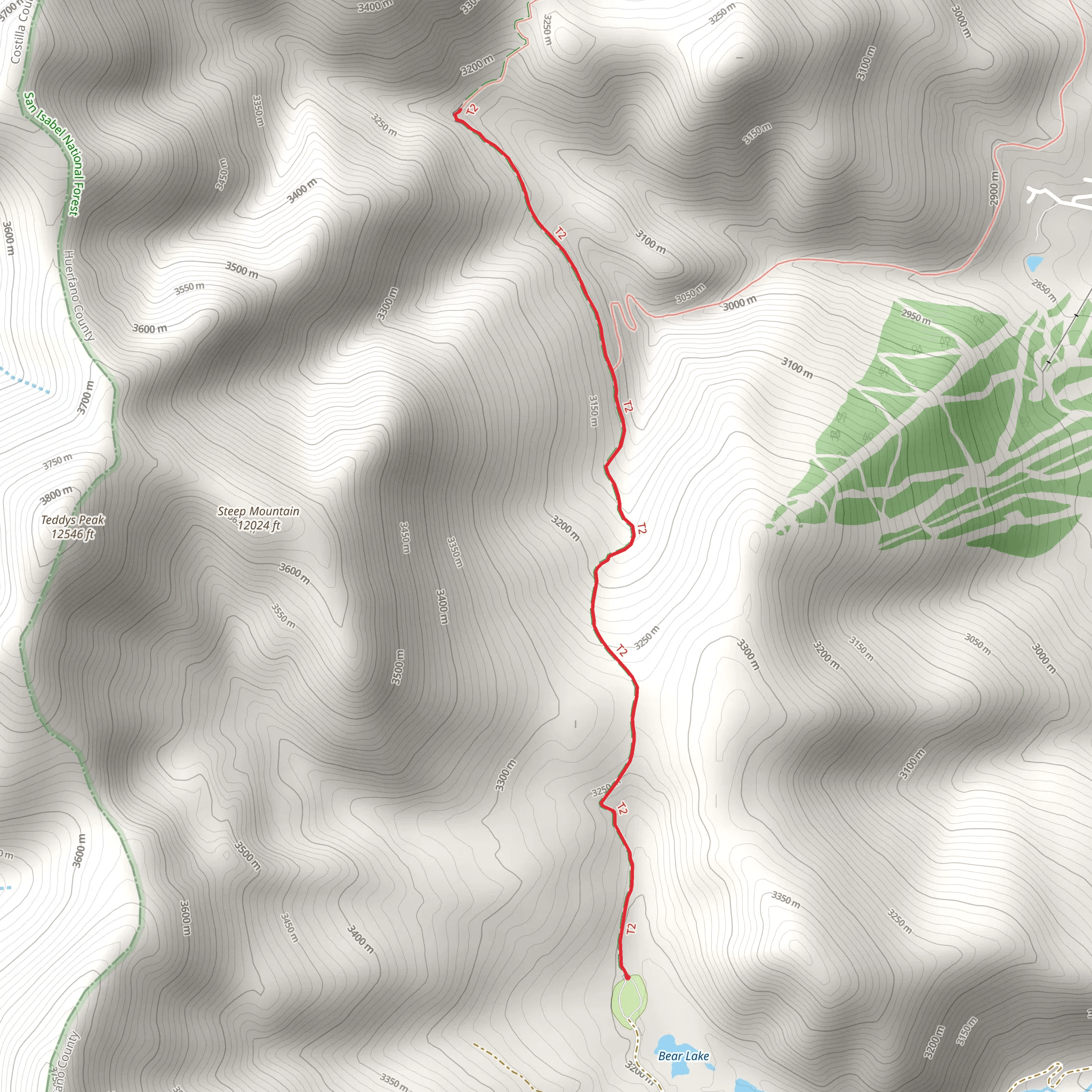 Indian Creek Trail Out and Back mobile static map