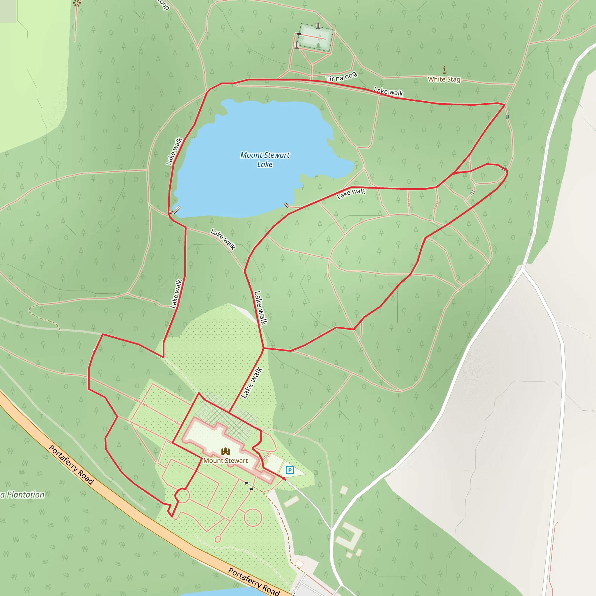 Mount Stewart – Red Squirrel Trail mobile static map