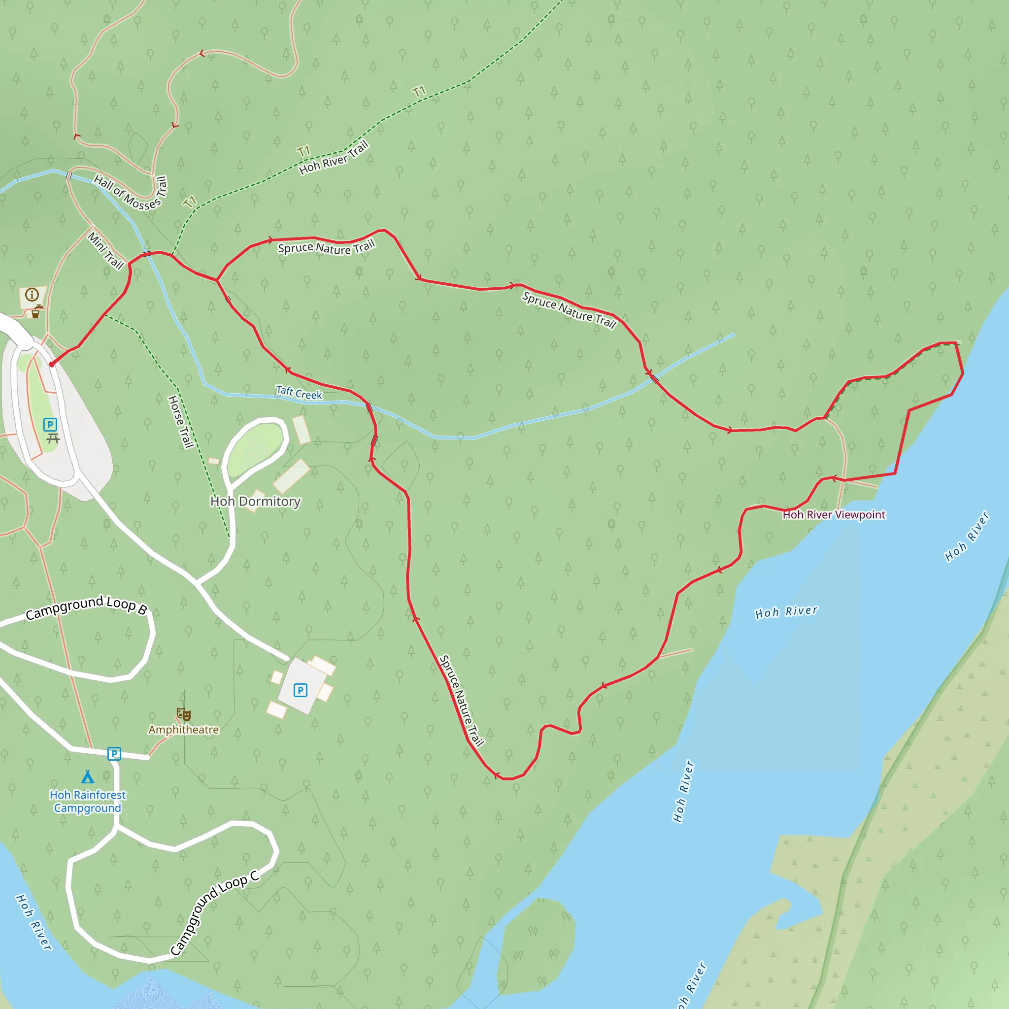 Taft Creek Loop mobile static map