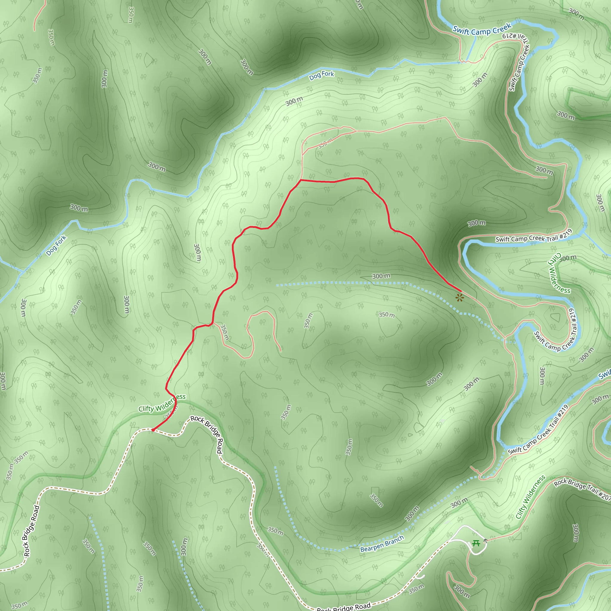 Swift Camp Creek Overlook mobile static map