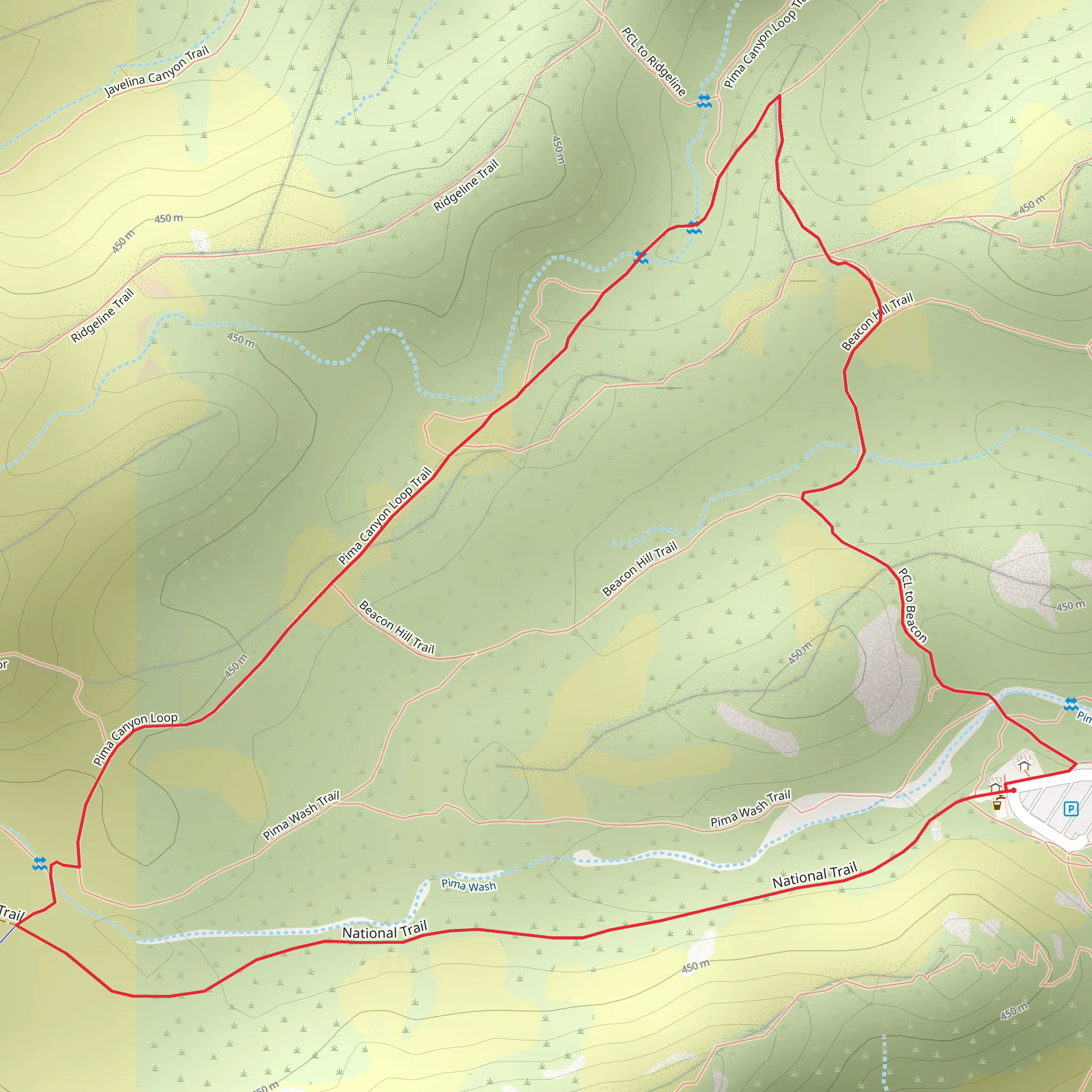 Beverly Canyon - Maricopa Loop Trail mobile static map