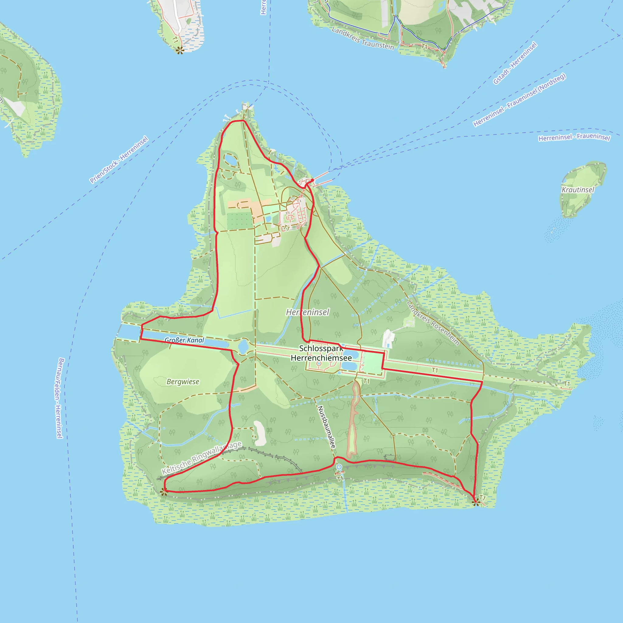 Chiemsee Rundweg Tour 3 Loop mobile static map