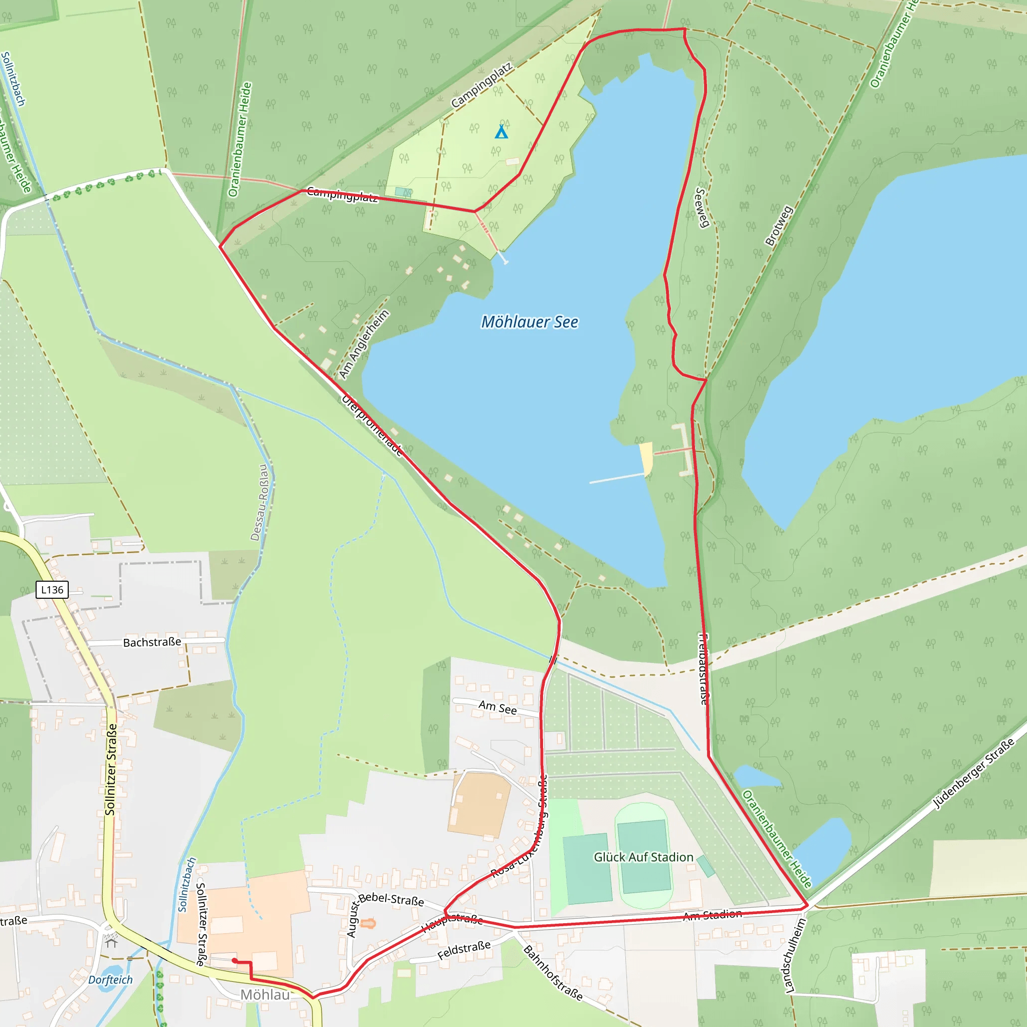 Möhlauer See via Heidesteig mobile static map