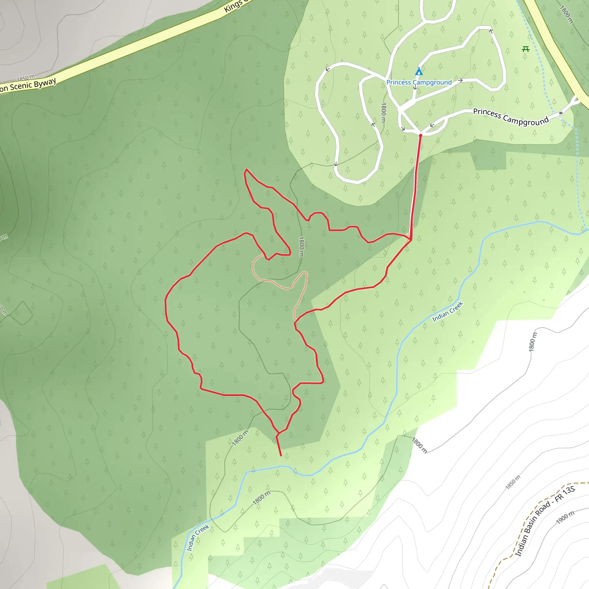 Princess Campground Loop mobile static map