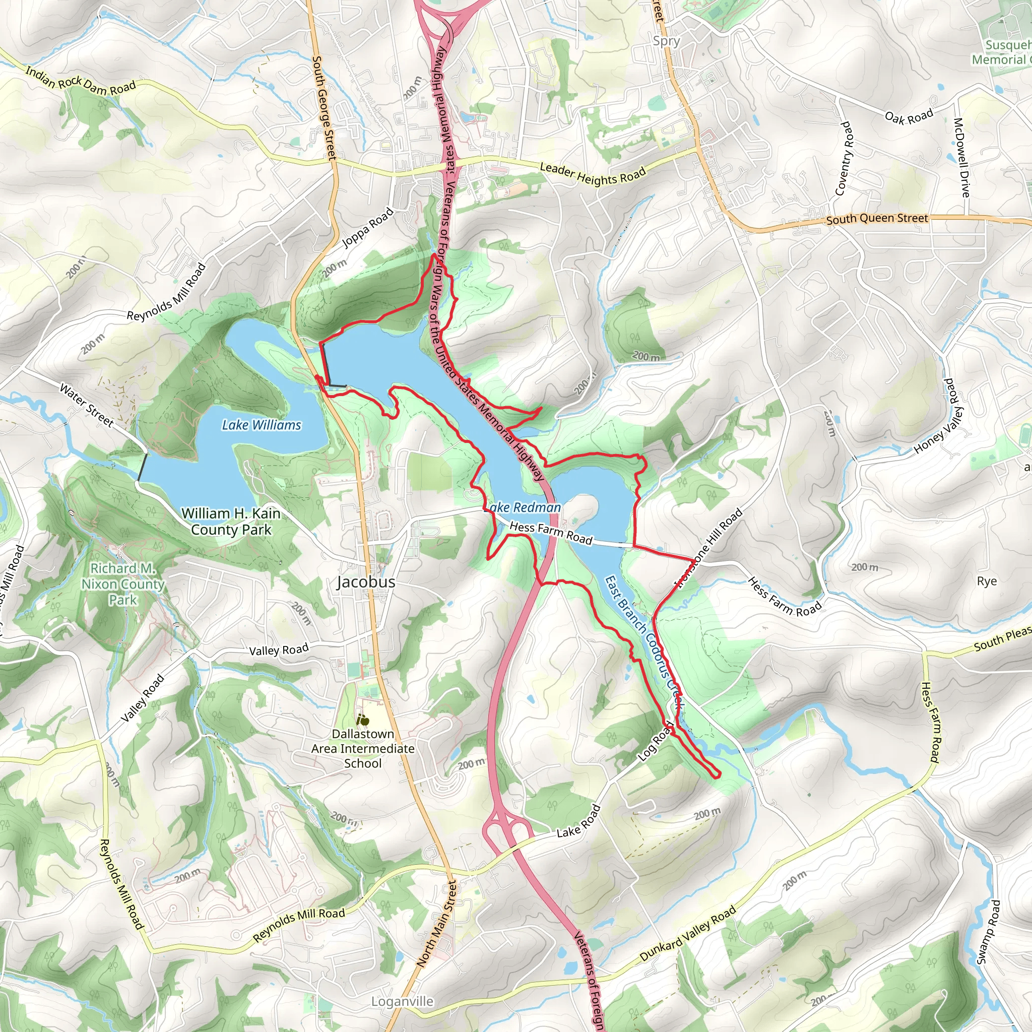 Lake Redman Loop mobile static map