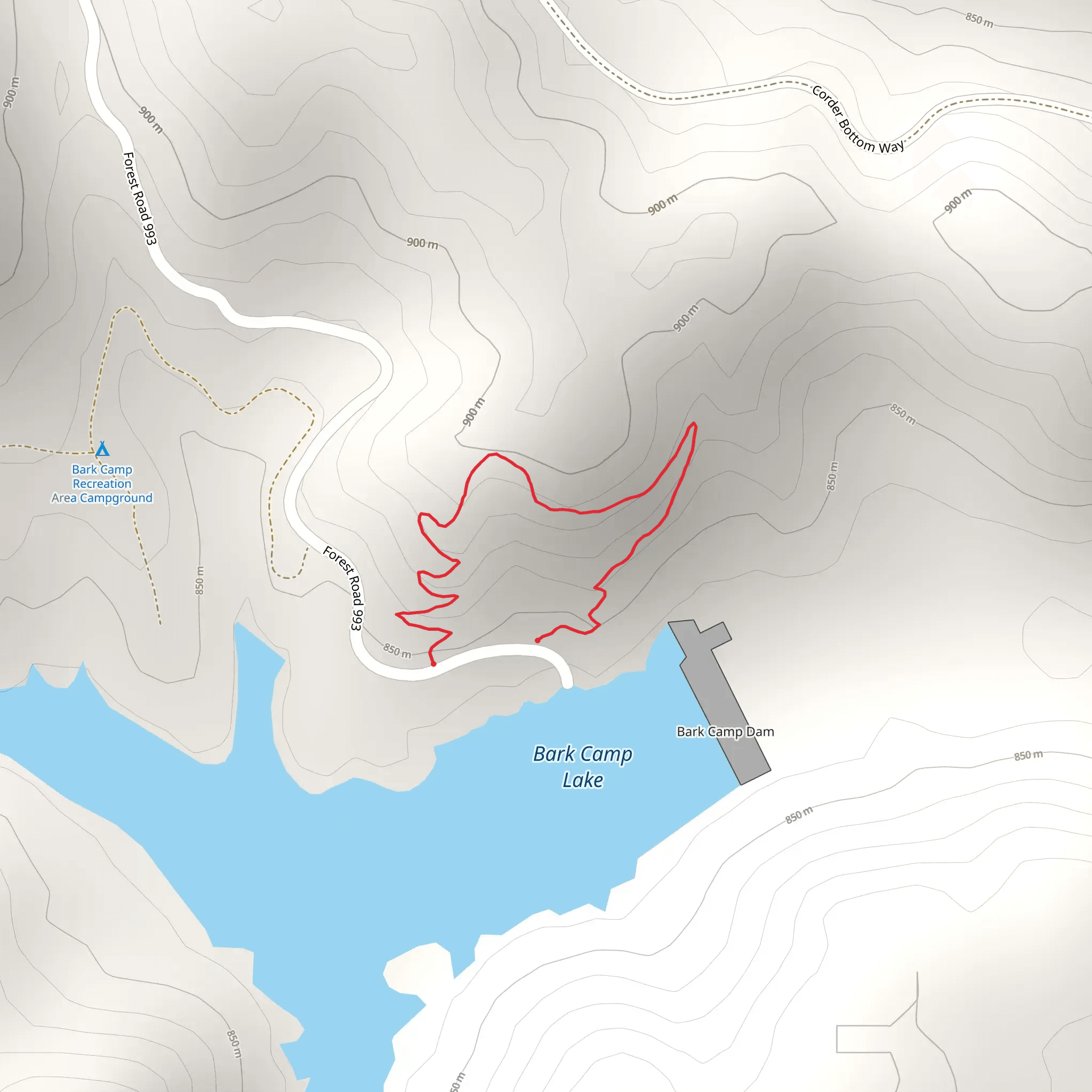 Kitchen Rock Trail mobile static map