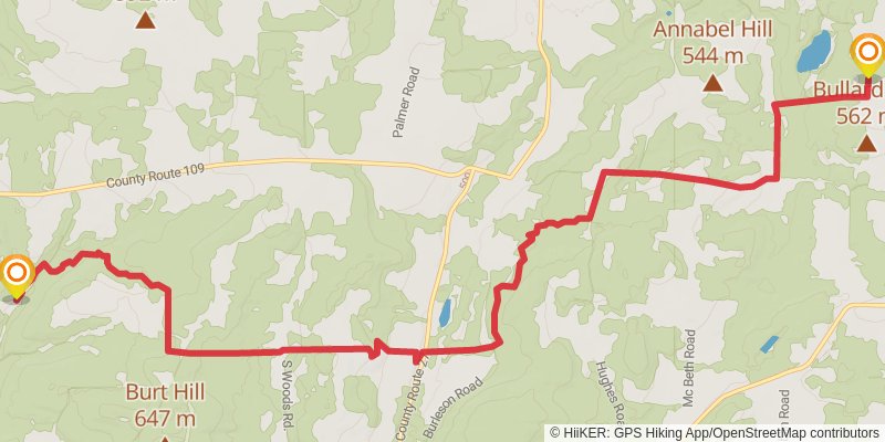 Finger Lakes Trail stage 17 Map