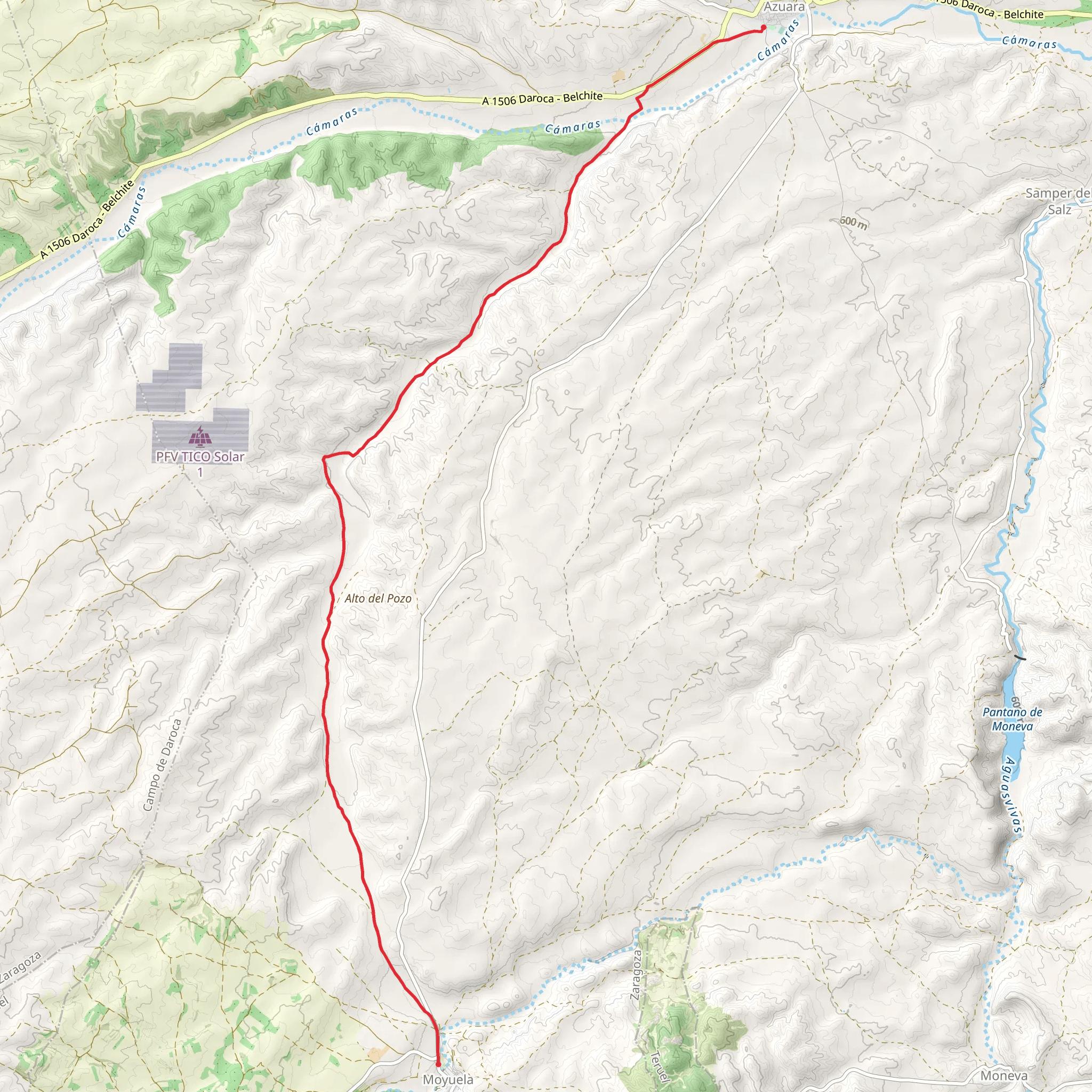 Azuara - Moyuela PR Z 31 mobile static map