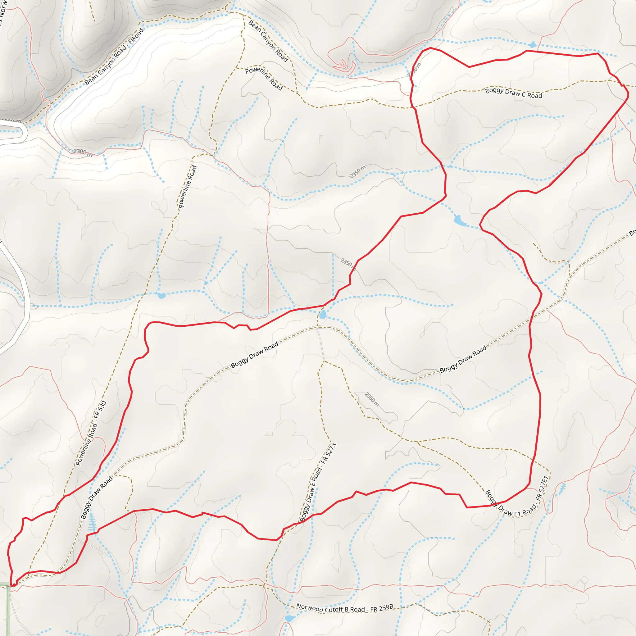 Boggy Draw Loop Trail mobile static map