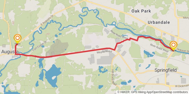 North Country Trail - Michigan Southeast stage 40 Map