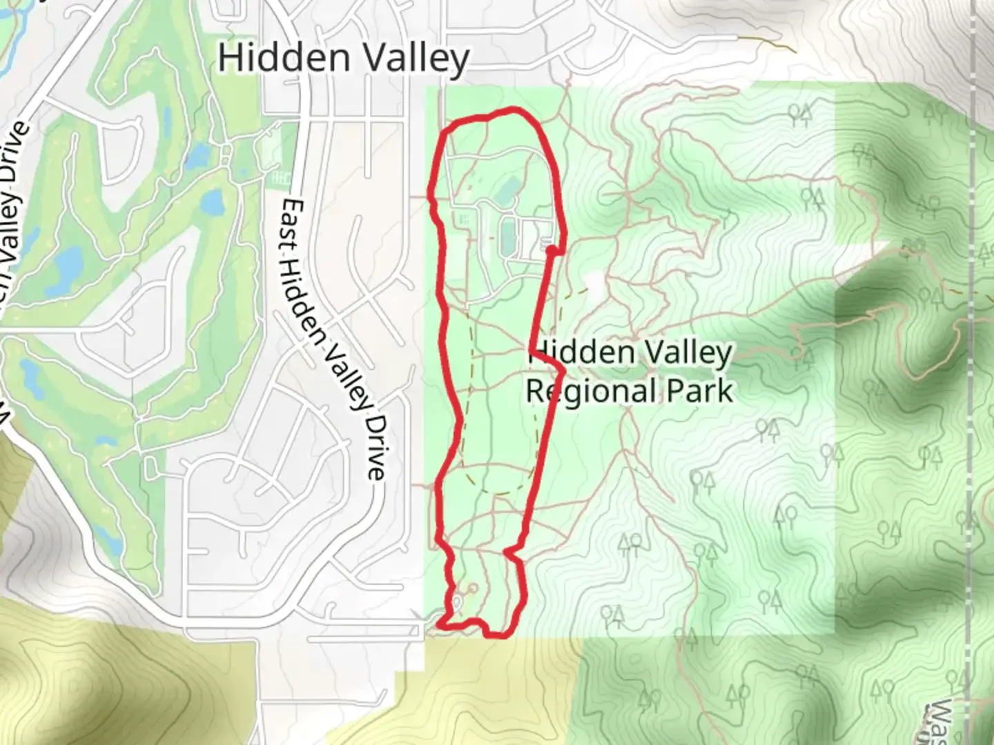 An image depicting the trail Perimeter Loop and its surrounding area.