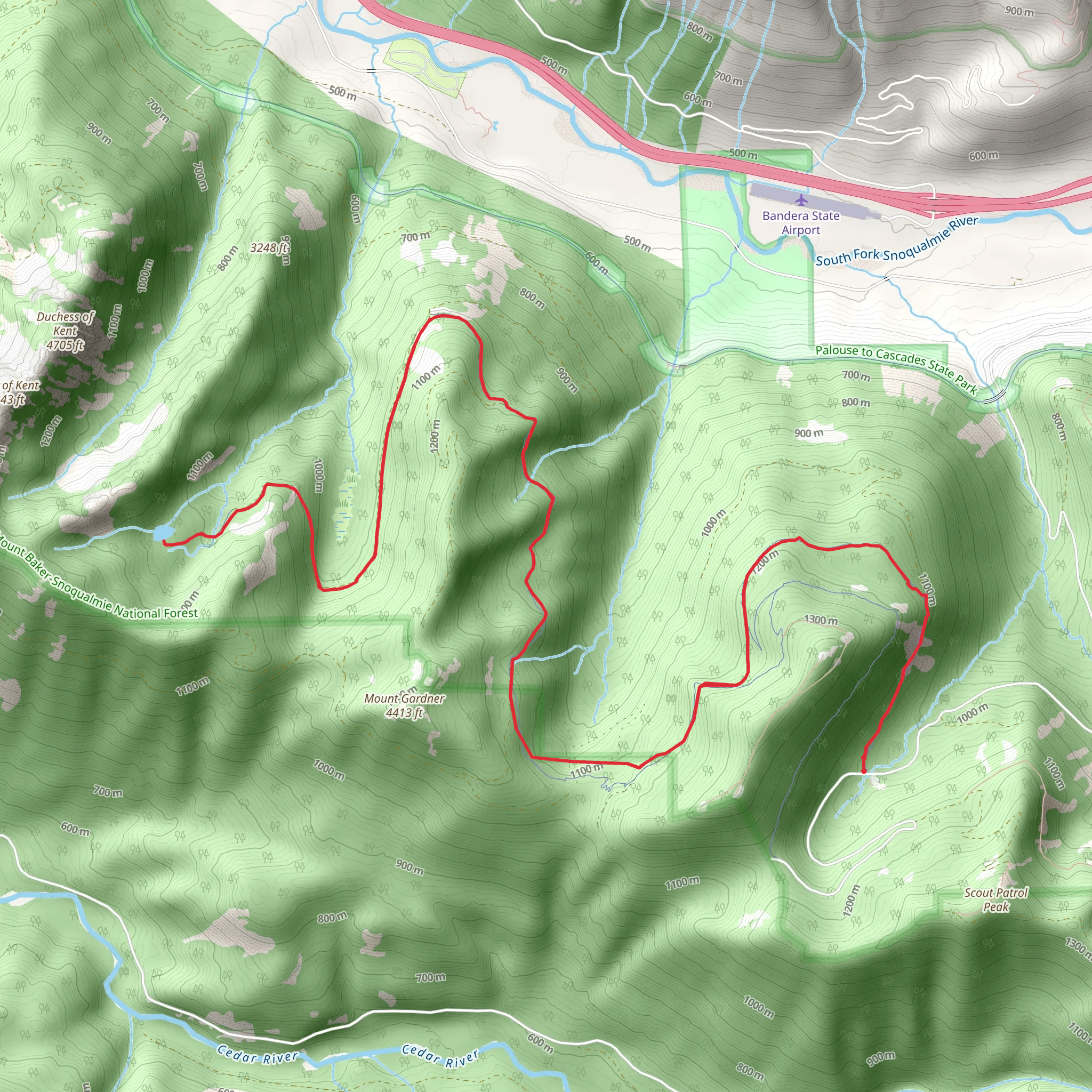 Harris Lake Trail mobile static map