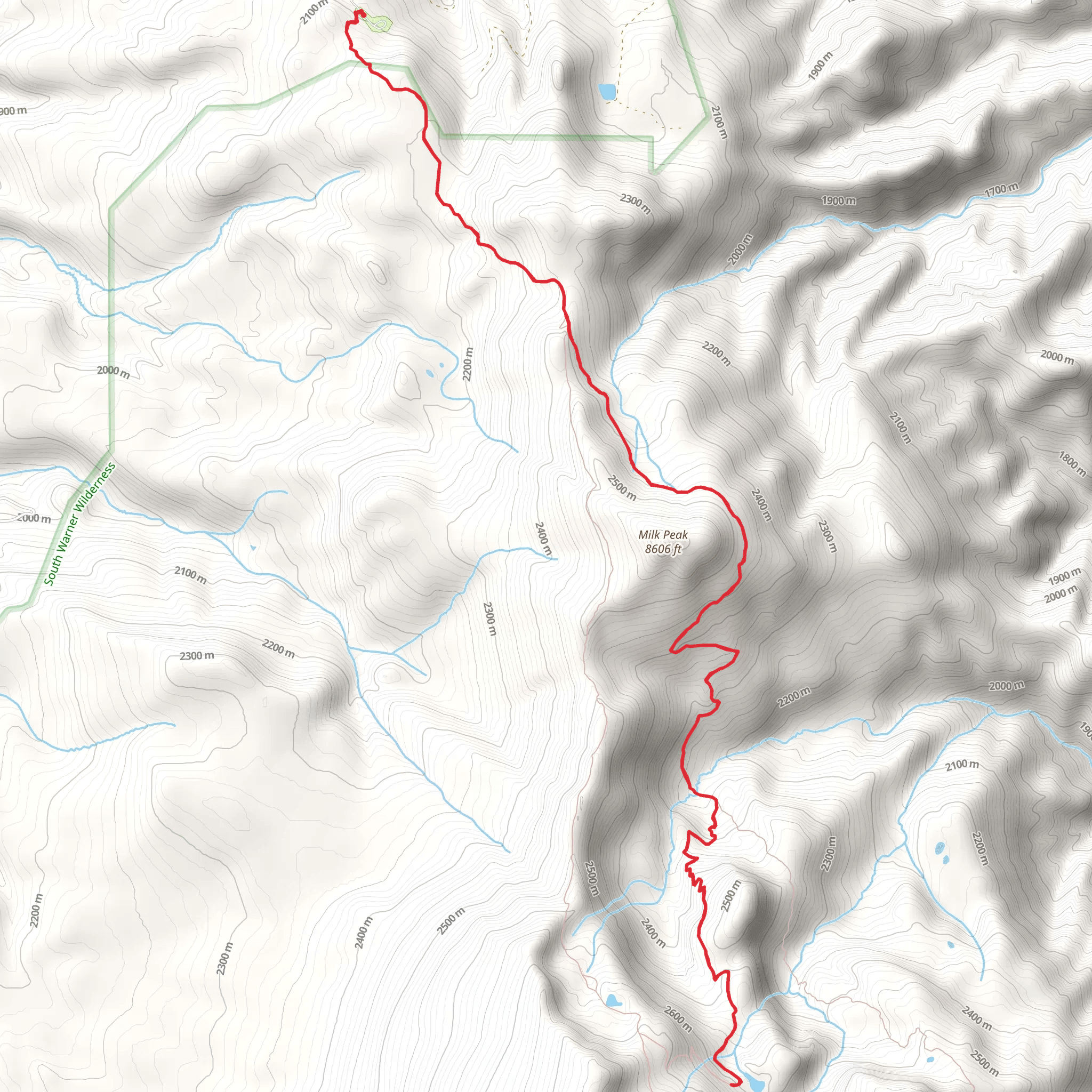 Upper Cottonwood Trail via Summit Trail mobile static map