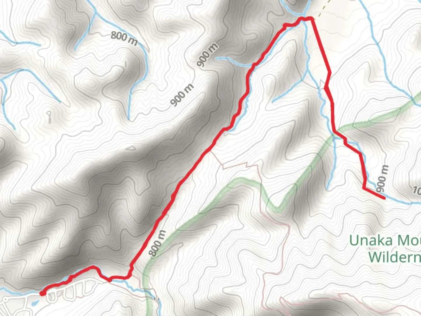 An image depicting the trail Rattlesnake Ridge Trail and Dick Creek and its surrounding area.