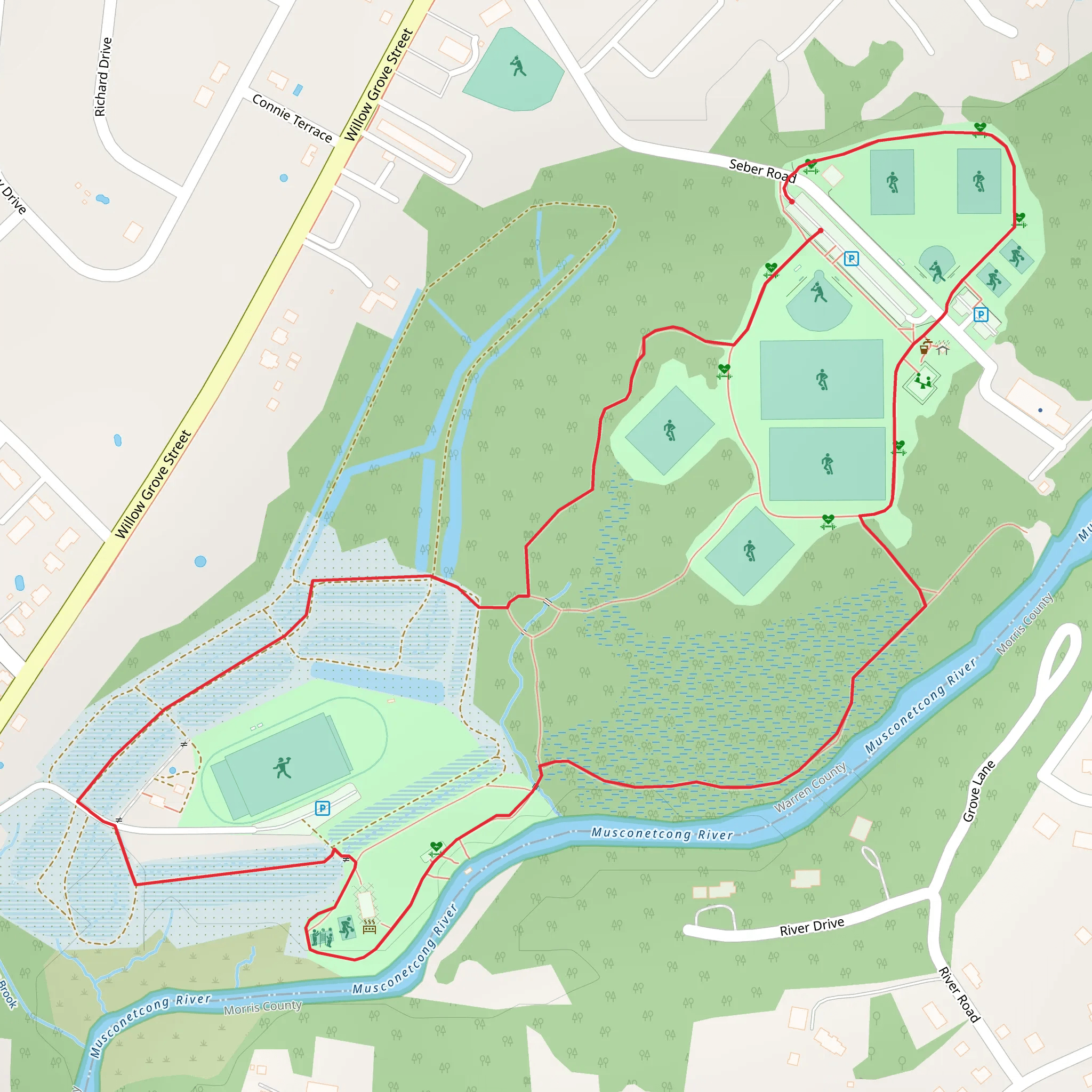Loop around Seber Road mobile static map