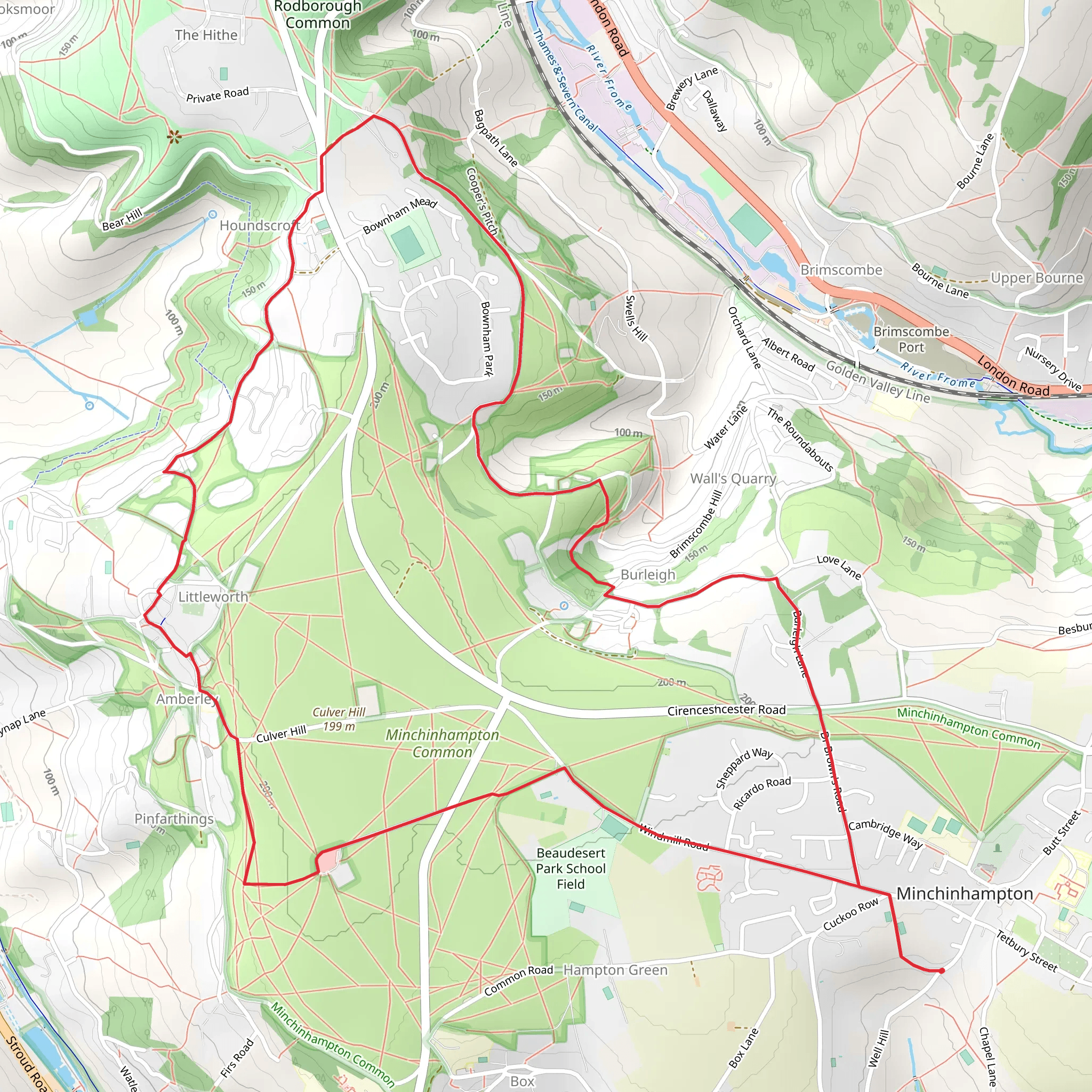 Minchinhampton mobile static map