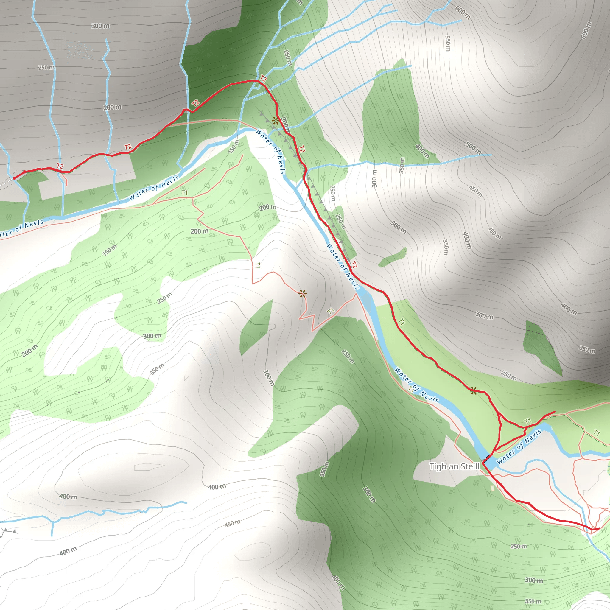 Glen Nevis and Steall Falls mobile static map