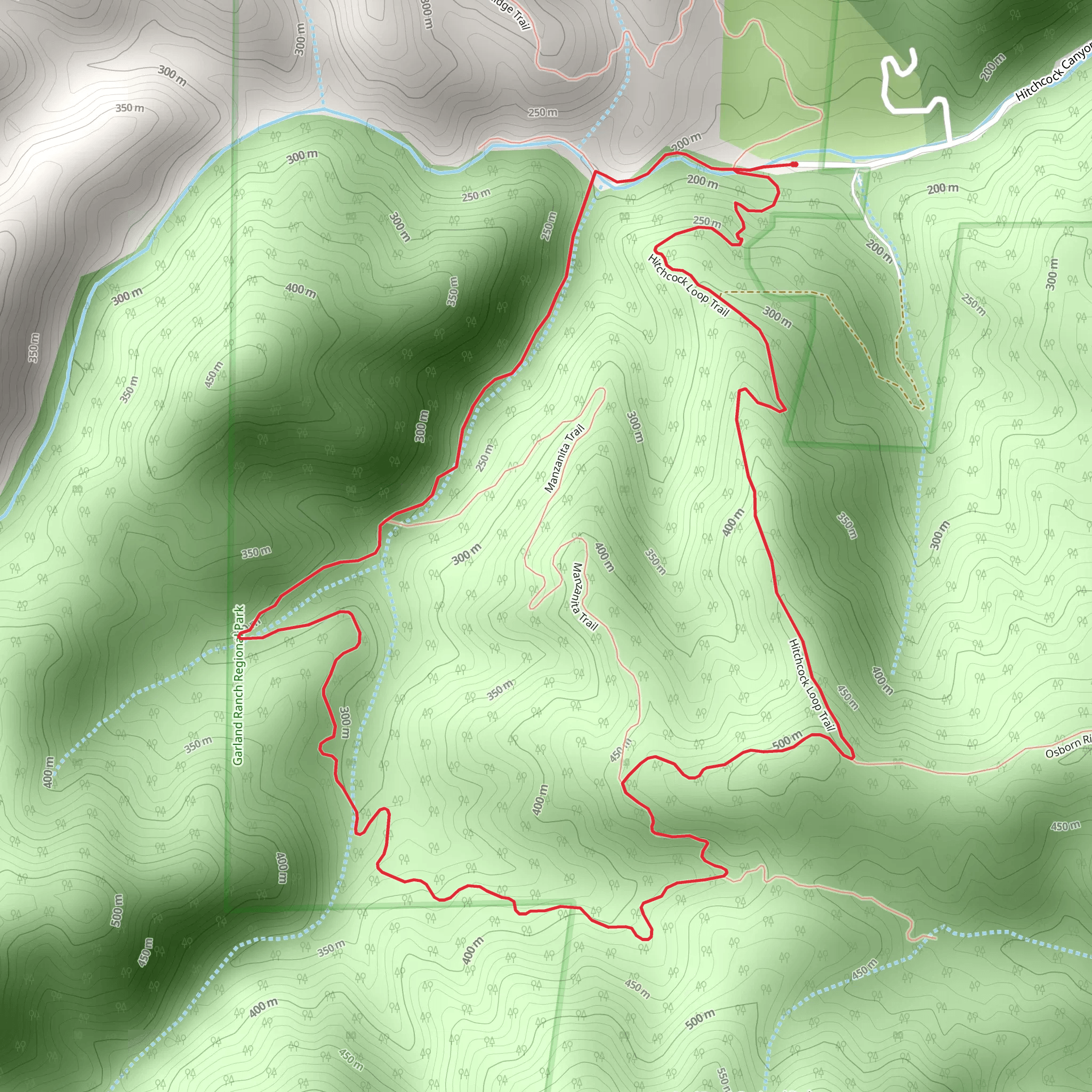 Hitchcock Loop Trail mobile static map