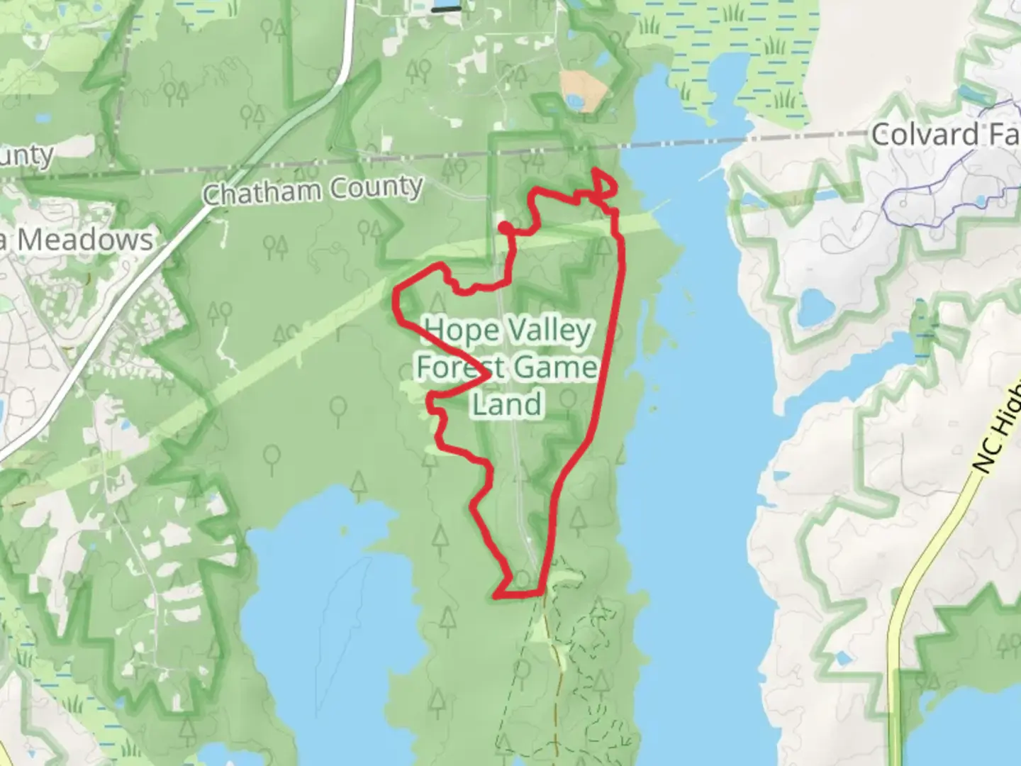An image depicting the trail Jesse Mason Family Cemetary Loop and its surrounding area.