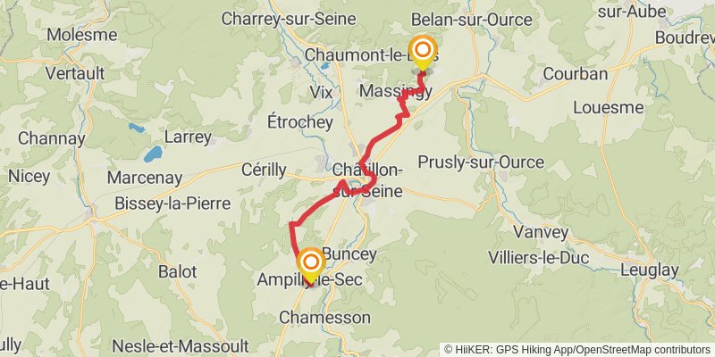 GR 2 - Sentier de la Seine stage 5 Map