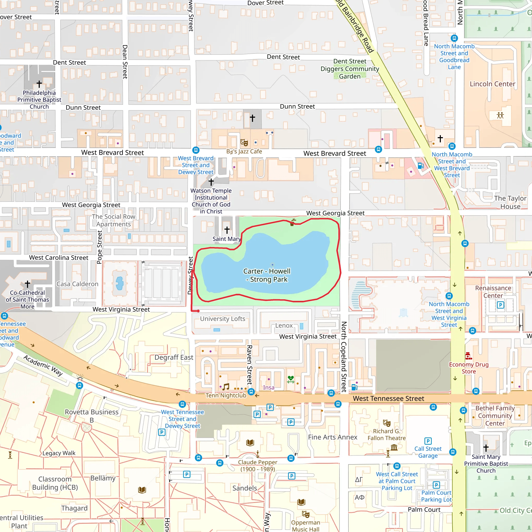 Carter - Howell - Strong Park Loop mobile static map