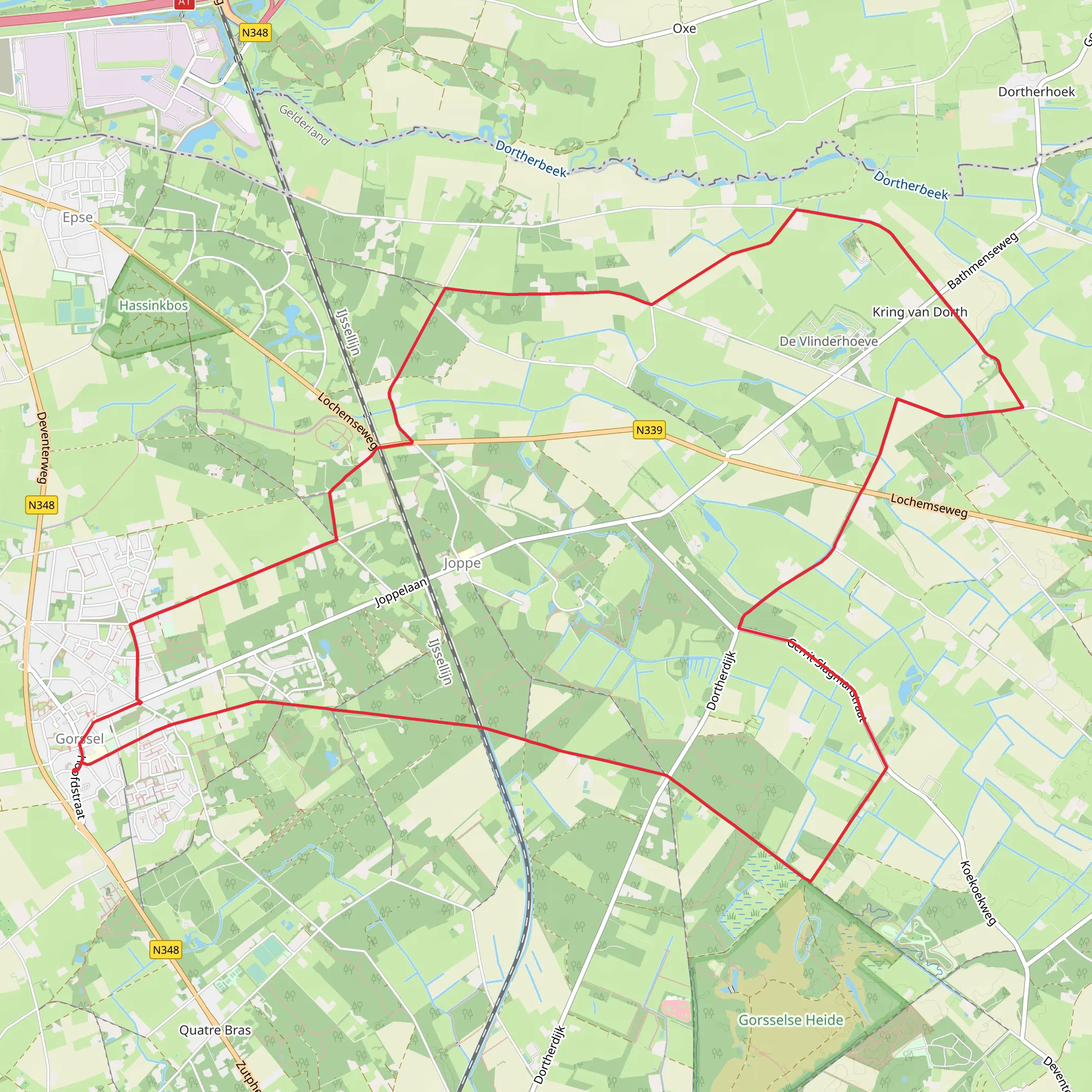 Drie Kieften Route mobile static map