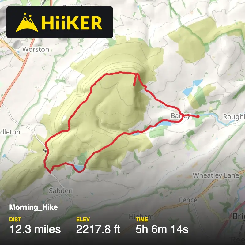 A map preview of the recording Morning_Hike.