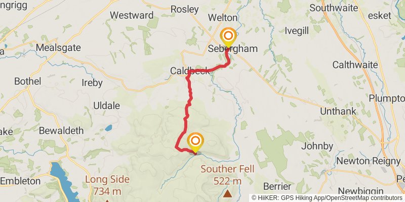 Cumbria Way stage 6 Map