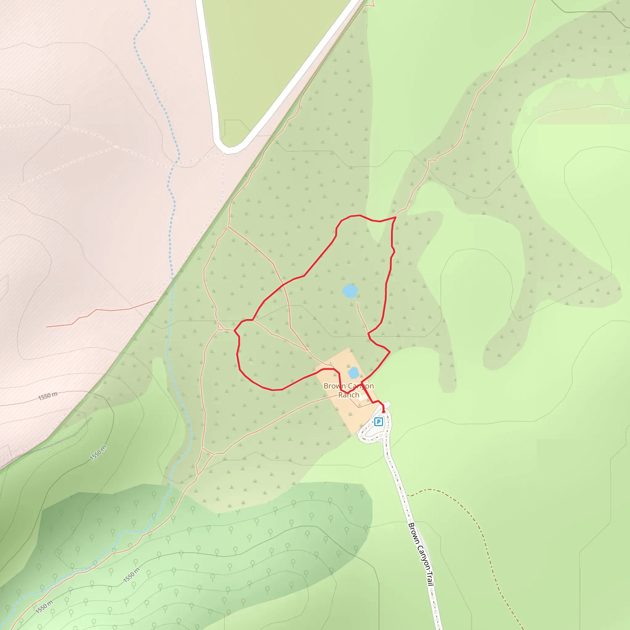 Brown Canyon Loop mobile static map