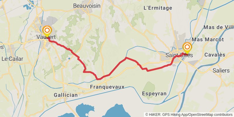 Camino Menton-Candanchu via Arles stage 23 Map