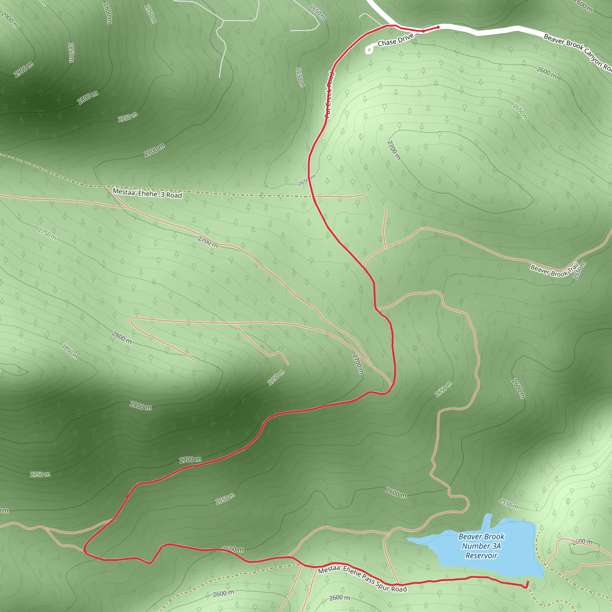 Beaver Brook Number 3A Reservoir mobile static map
