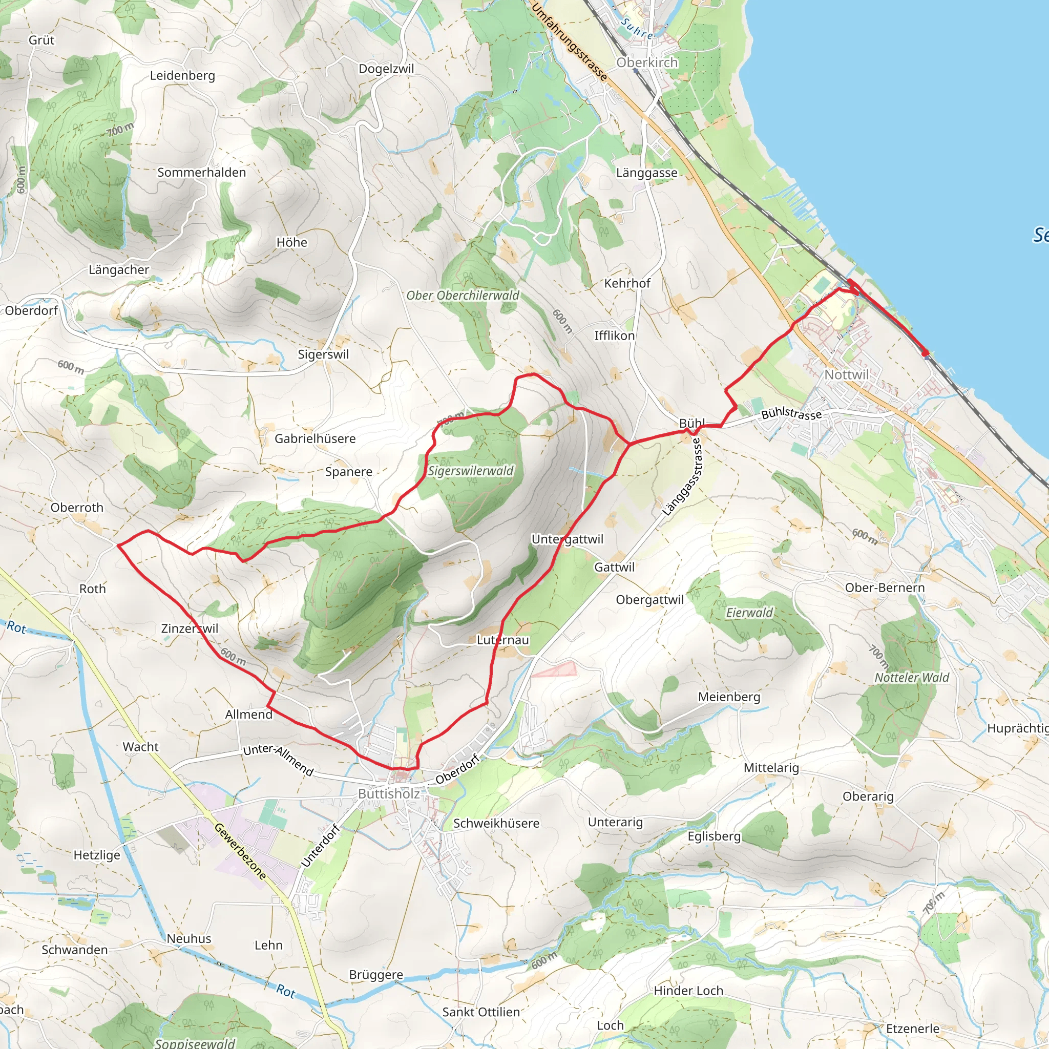 Nottwil Circular Path mobile static map