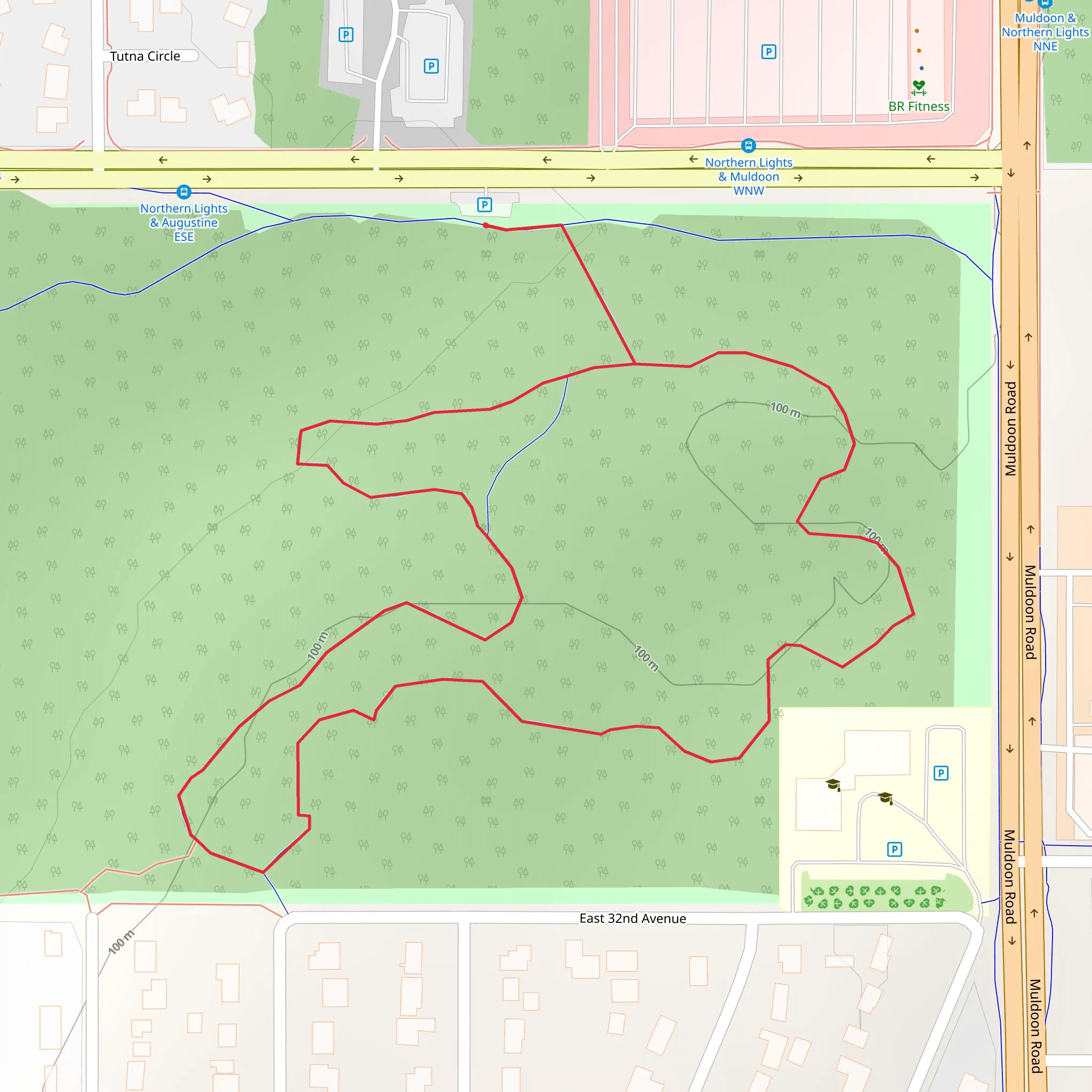 Arnold L Muldoon Park Loop mobile static map