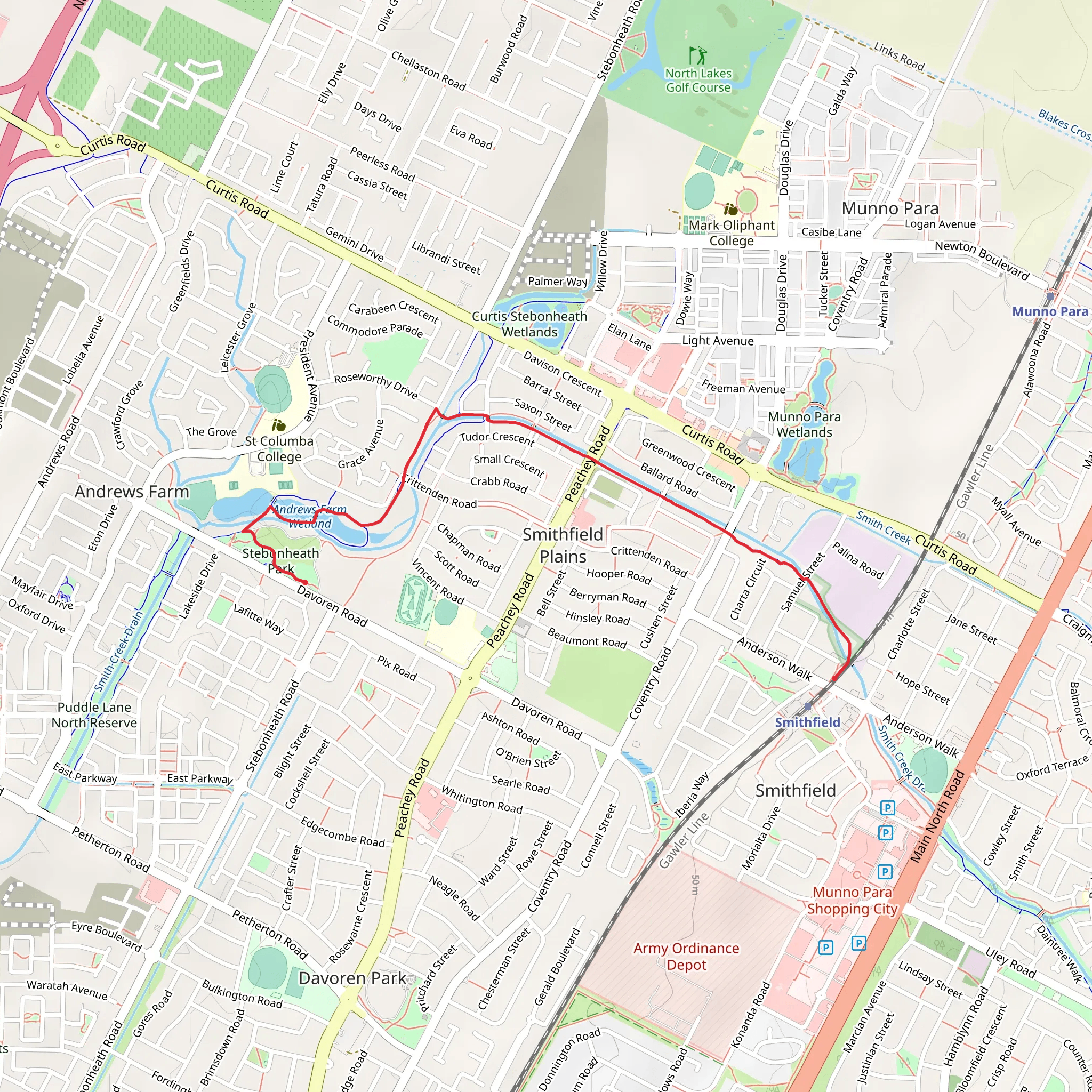 Smith Creek Trail mobile static map