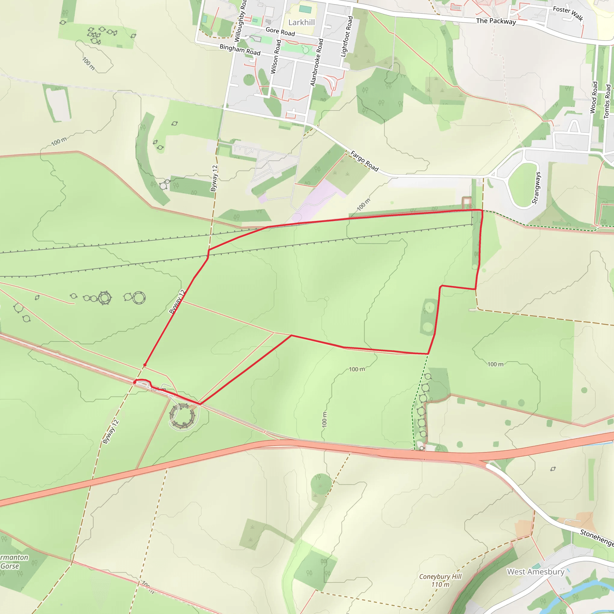 Stonehenge Walk mobile static map
