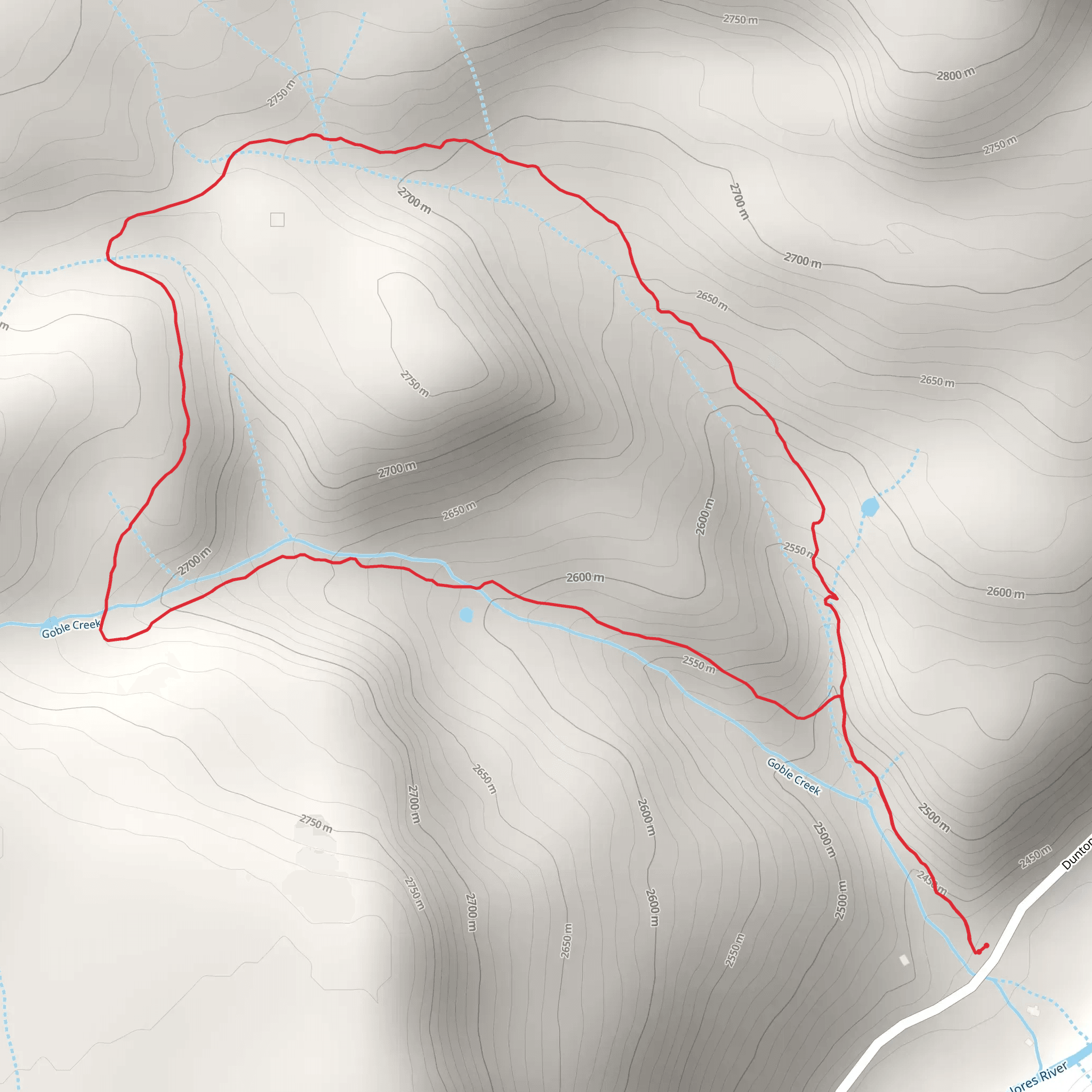 Goble Trail mobile static map