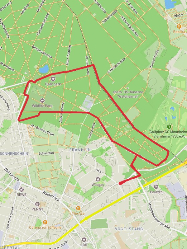 Vogelstangweg and Buckelalleeweg Loop