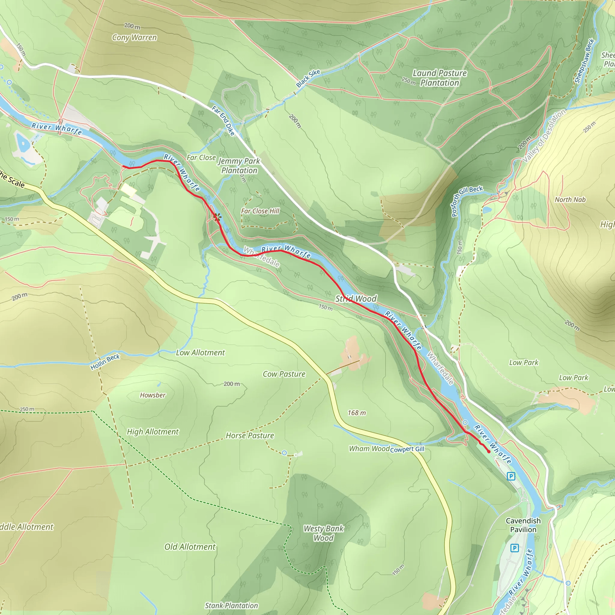 Bolten Abbey Walk mobile static map