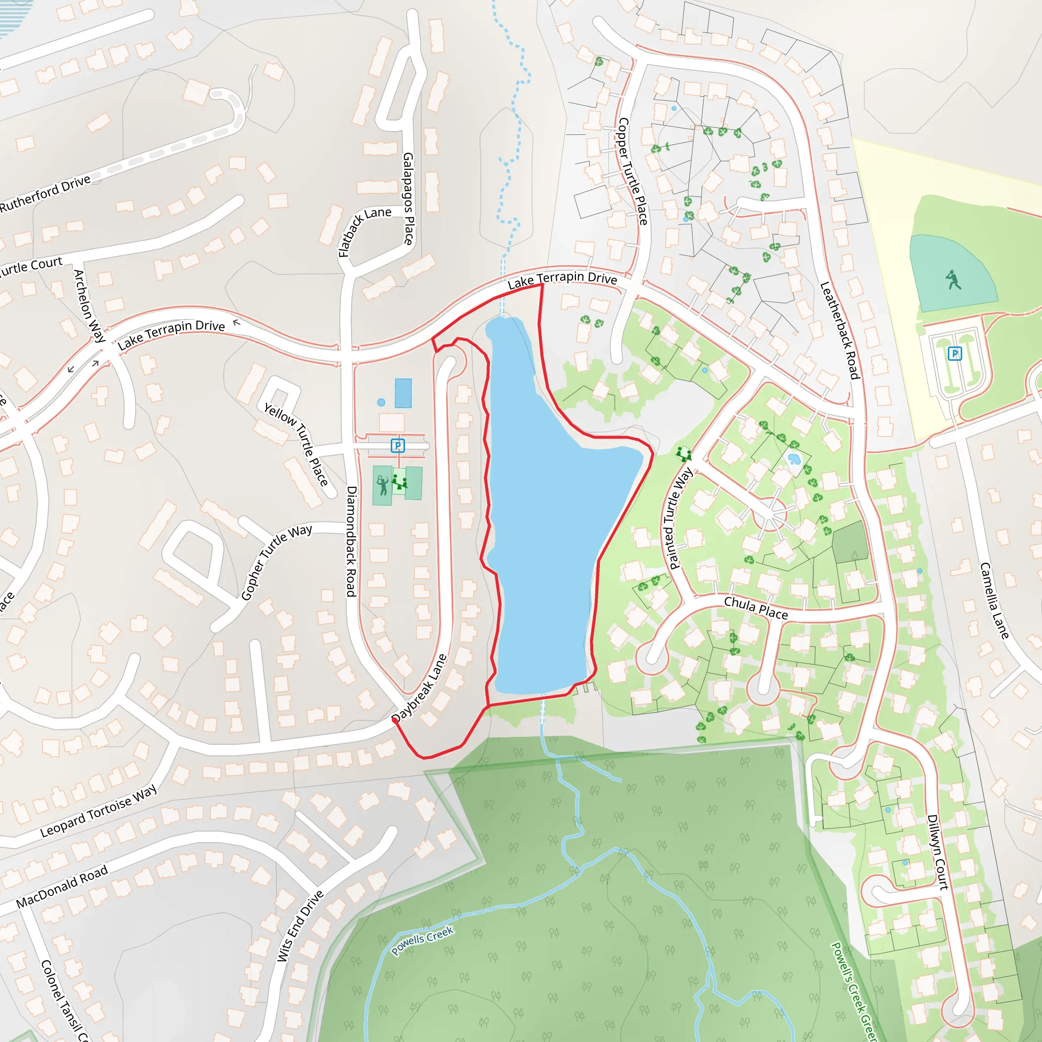 Lake Terrapin Drive Loop mobile static map
