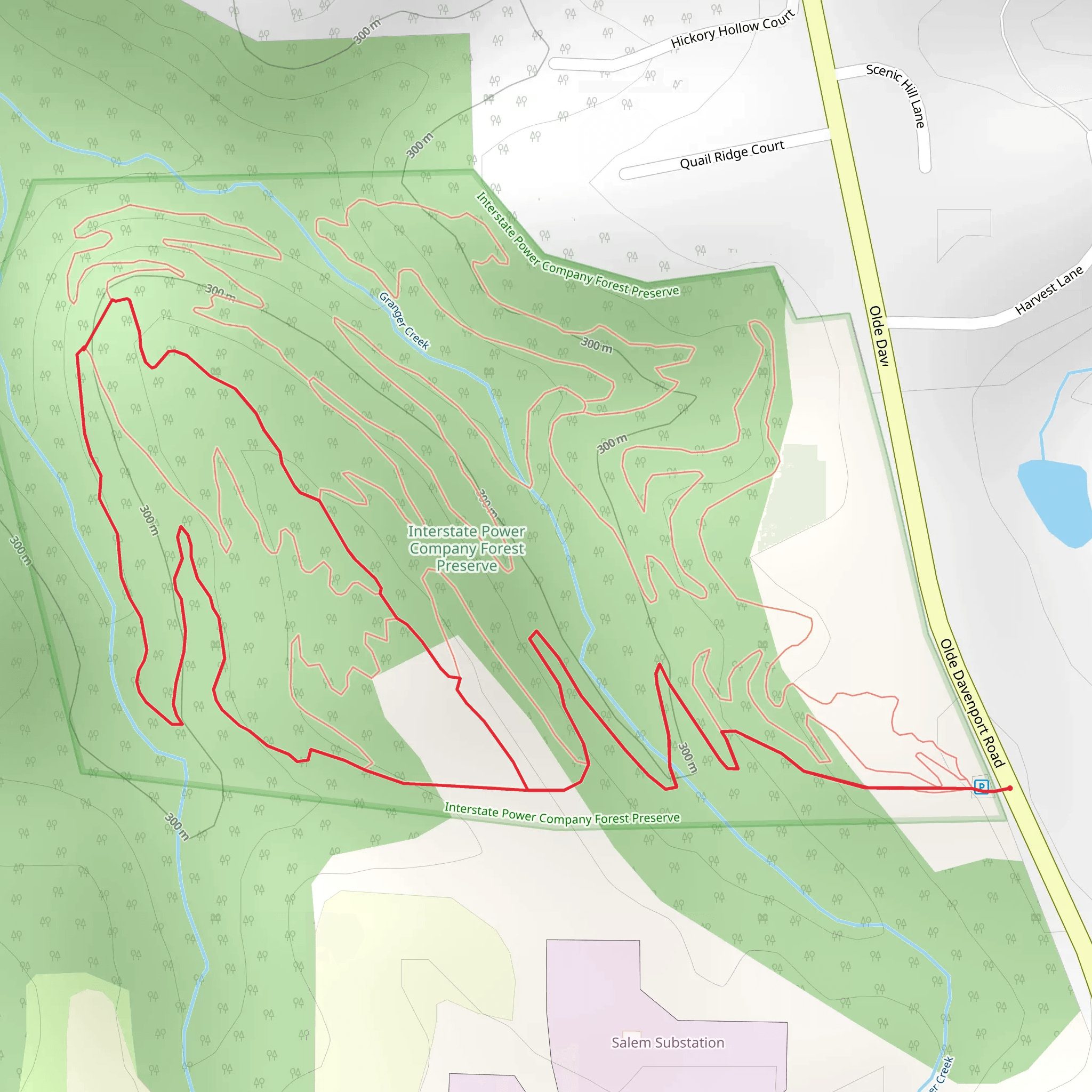 Granger Creek Loop mobile static map